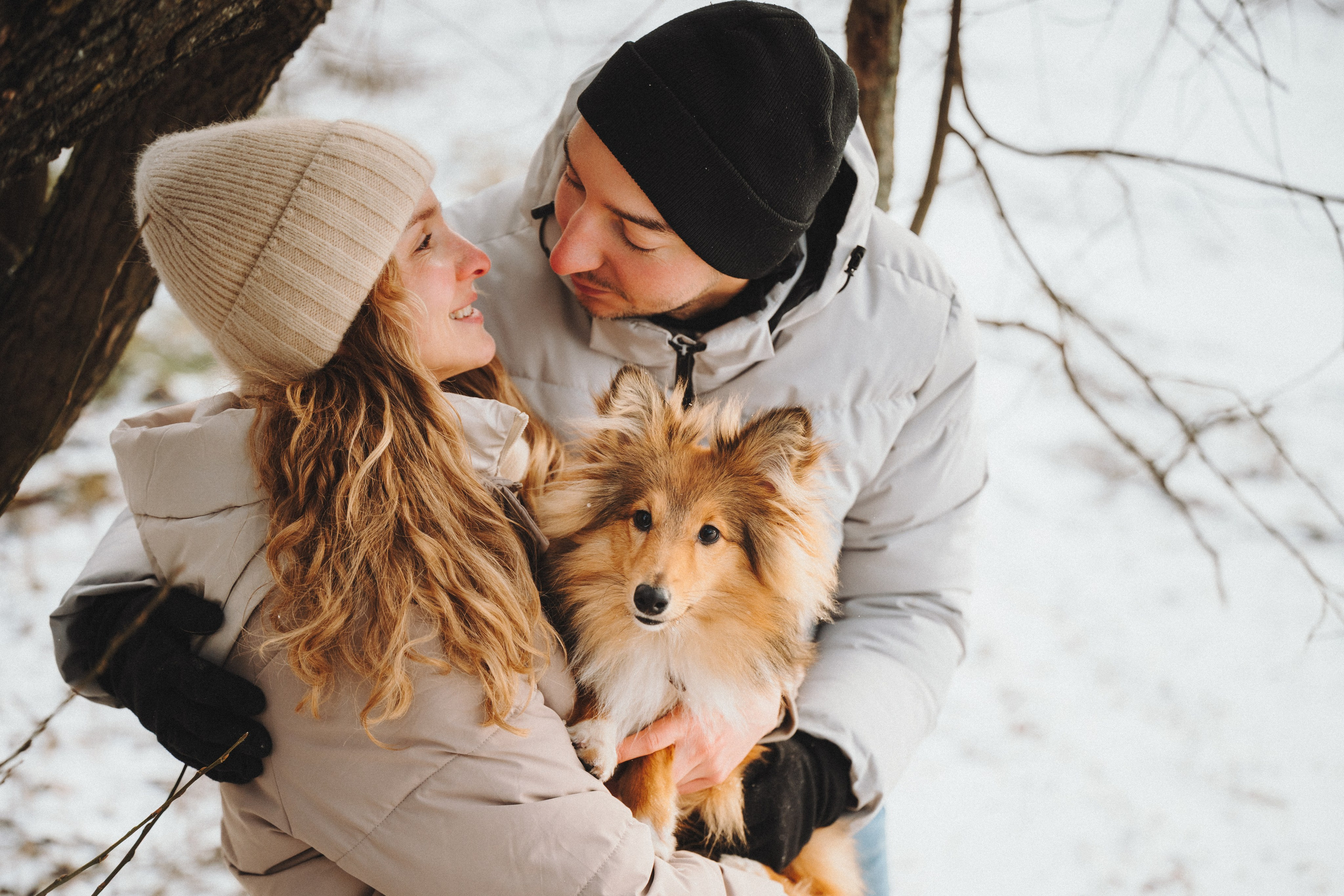Дарья, Стас и Спика. Семейный фотограф анималист Ананьева Мария — Москва