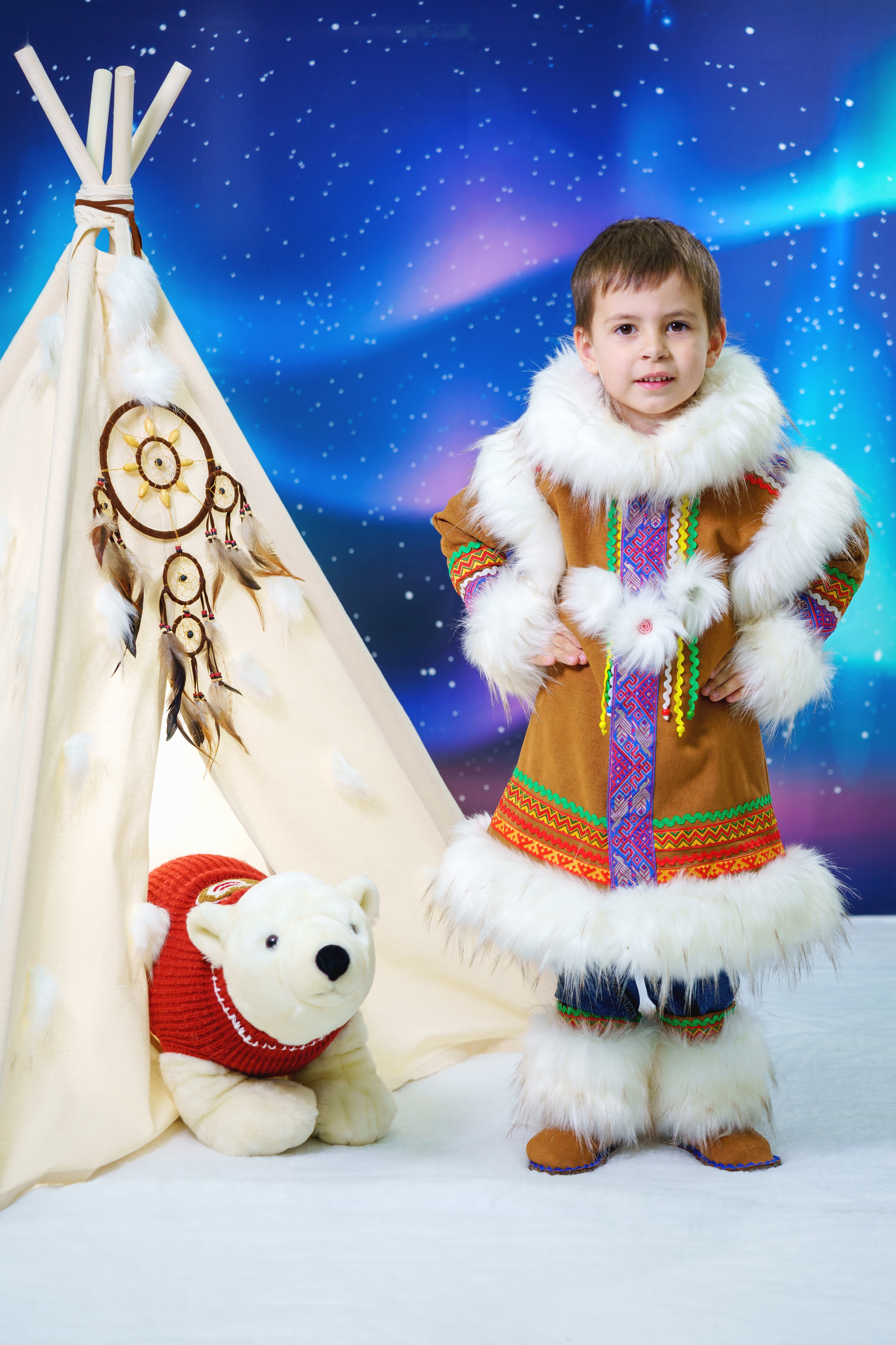 Новогодняя фотосессия для садика «Северное Сияние». Фотостудия «Стрекоза»