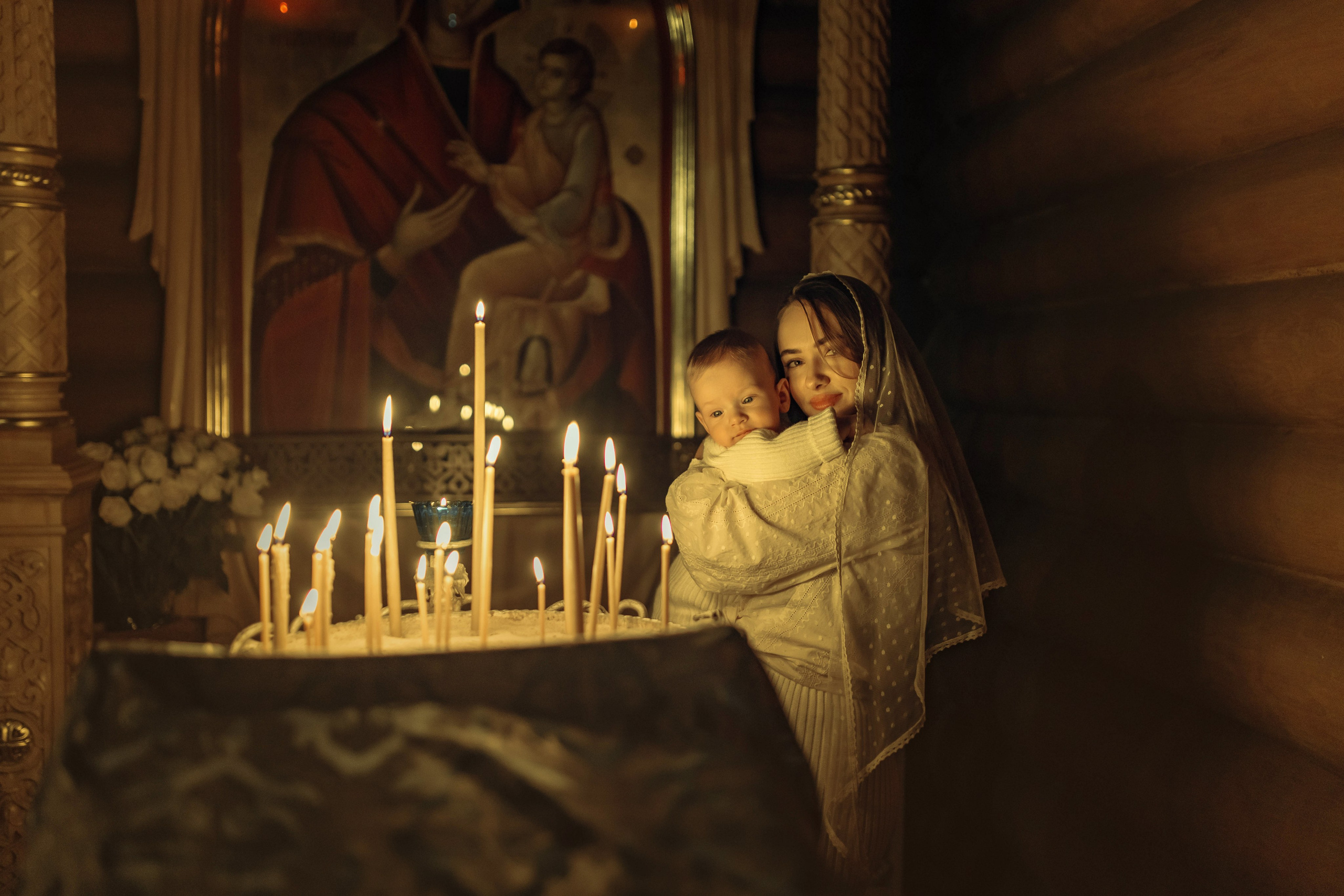 Крещение Демида, храм Святой Троицы, декабрь 2025