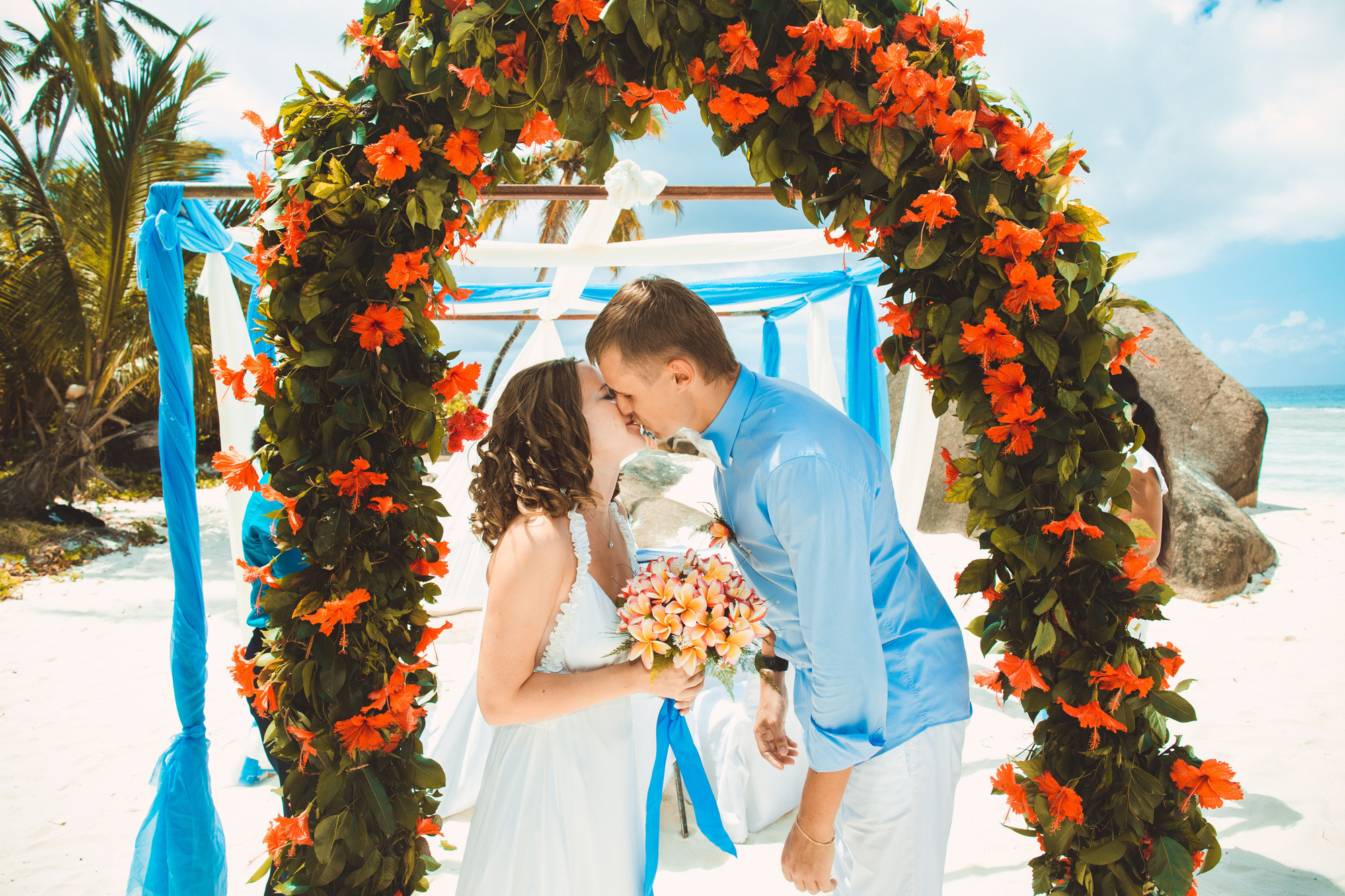 Любовь и Павел. Сейшельские острова