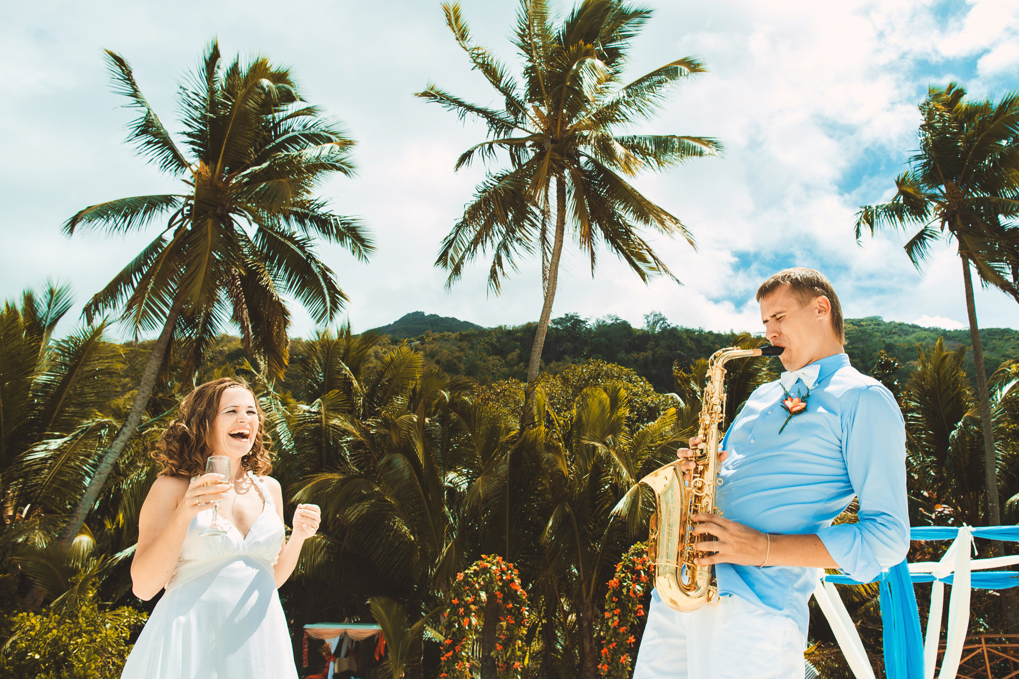 Любовь и Павел. Сейшельские острова