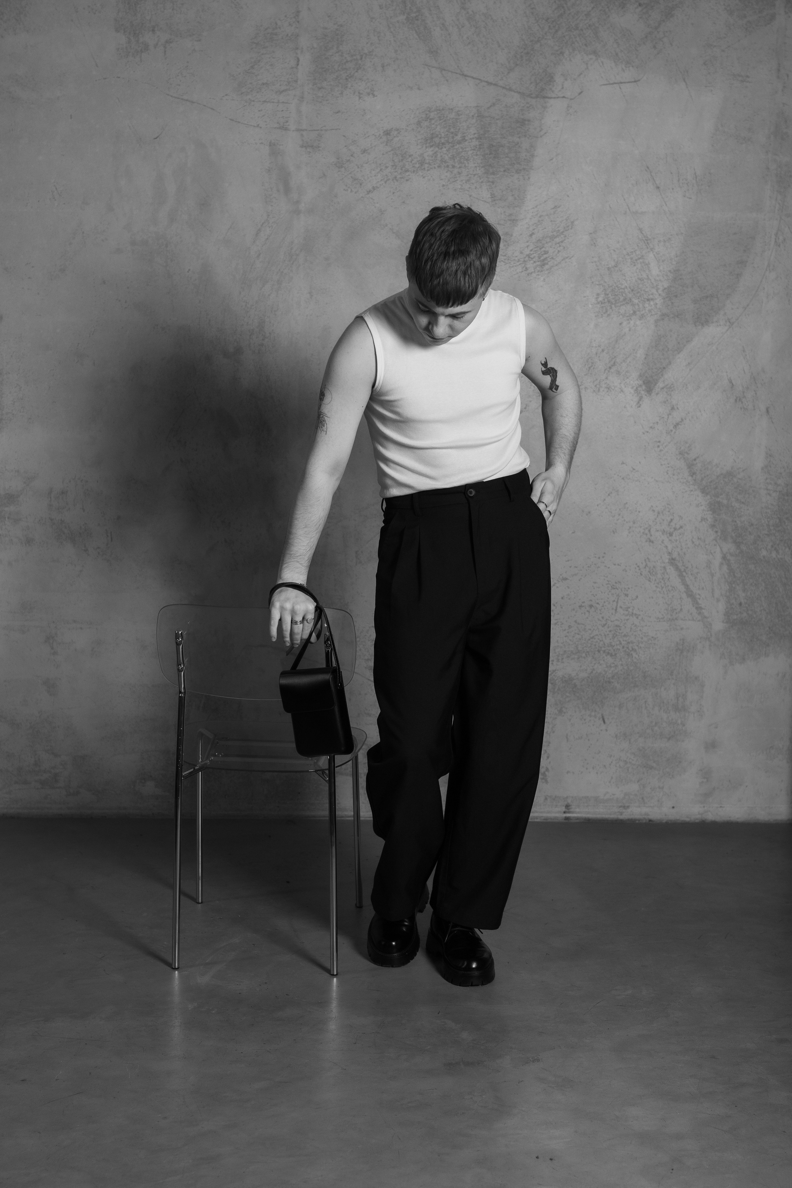 Мужской черно-белый портрет. Фотограф и видеограф в Москве Анна Матюхина