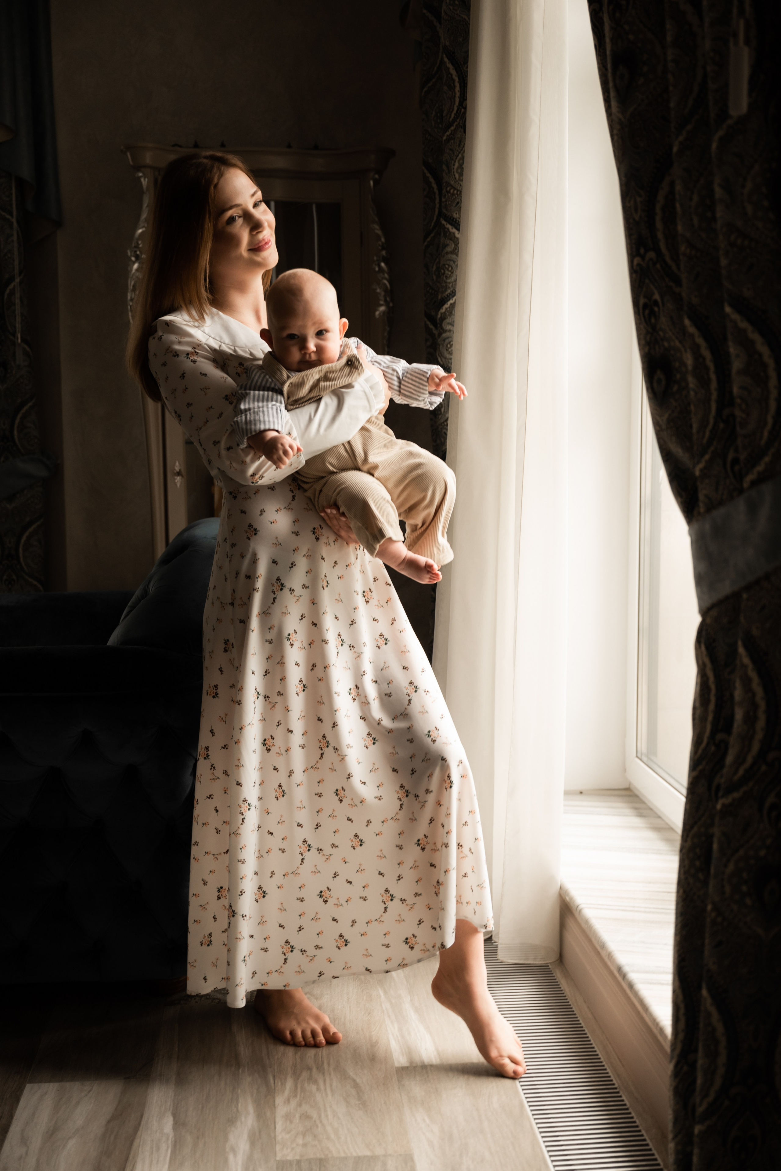 Загородная фотосессия 6 месяцев малышу. Фотограф Ксения Огородова портфолио