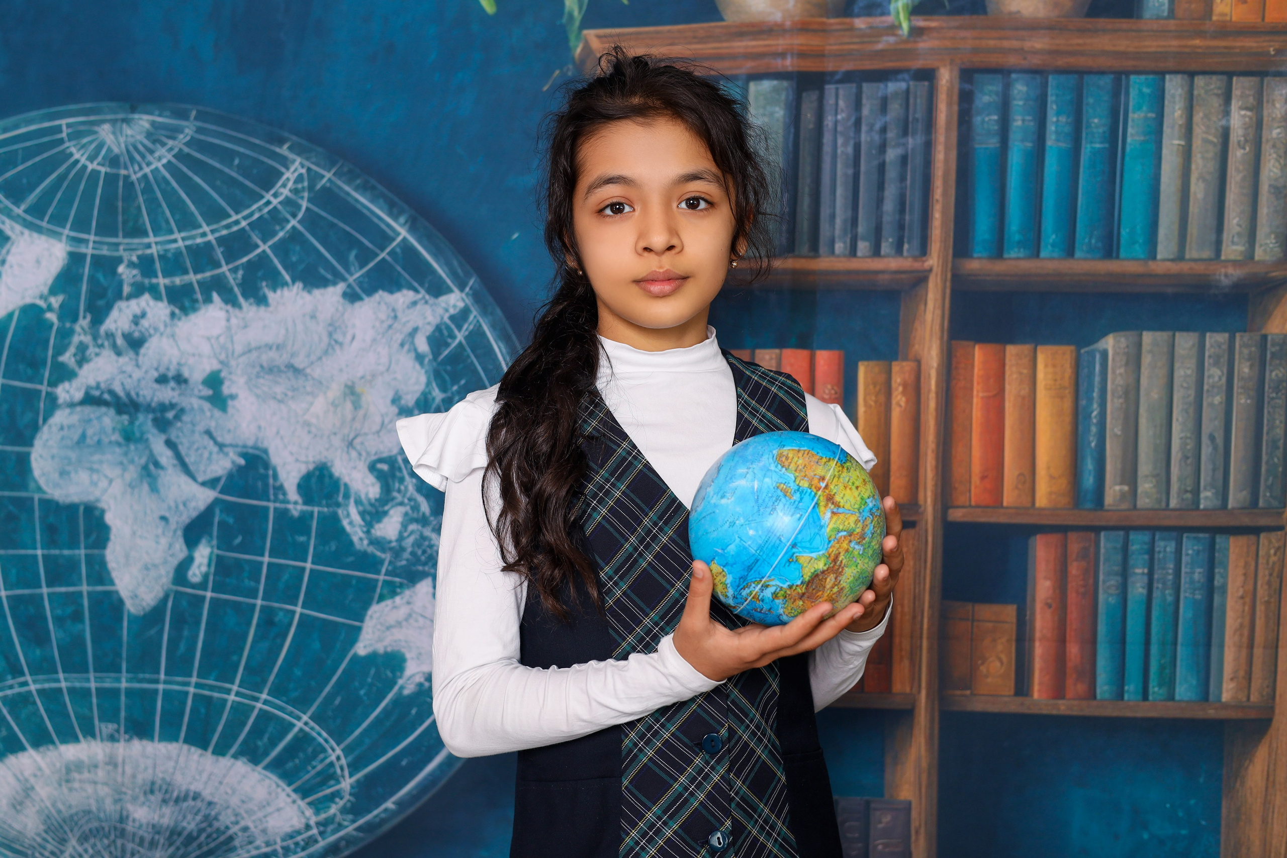 Фон " БИБЛИОТЕКА». Фотостудия «Стремянка».Фотосессии в детских садах и школах