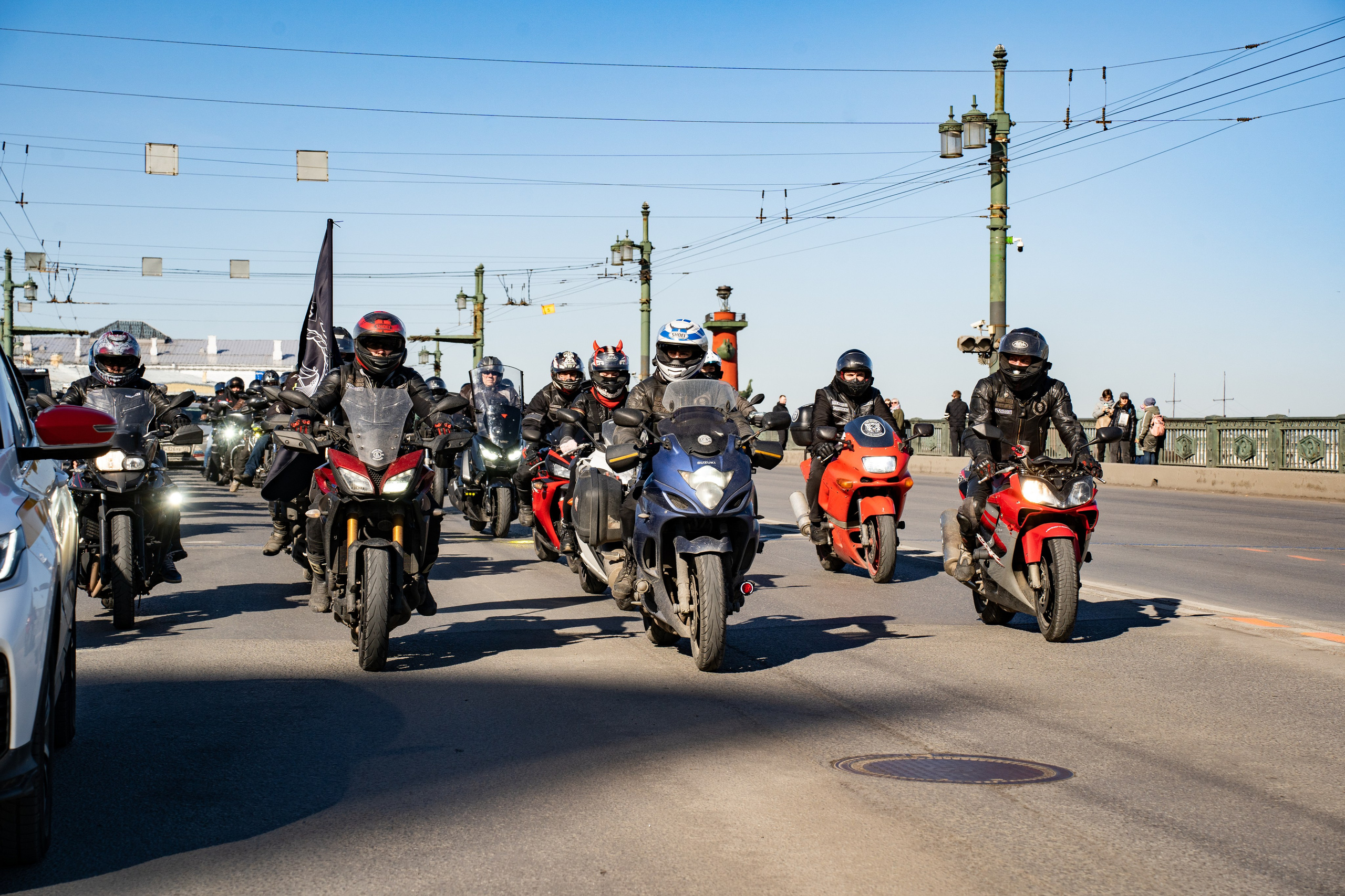 Весенний прохват мотоклуба Normans Riders MC. Концертный и репортажный фотограф в Санкт-Петербурге Слава Пахомов