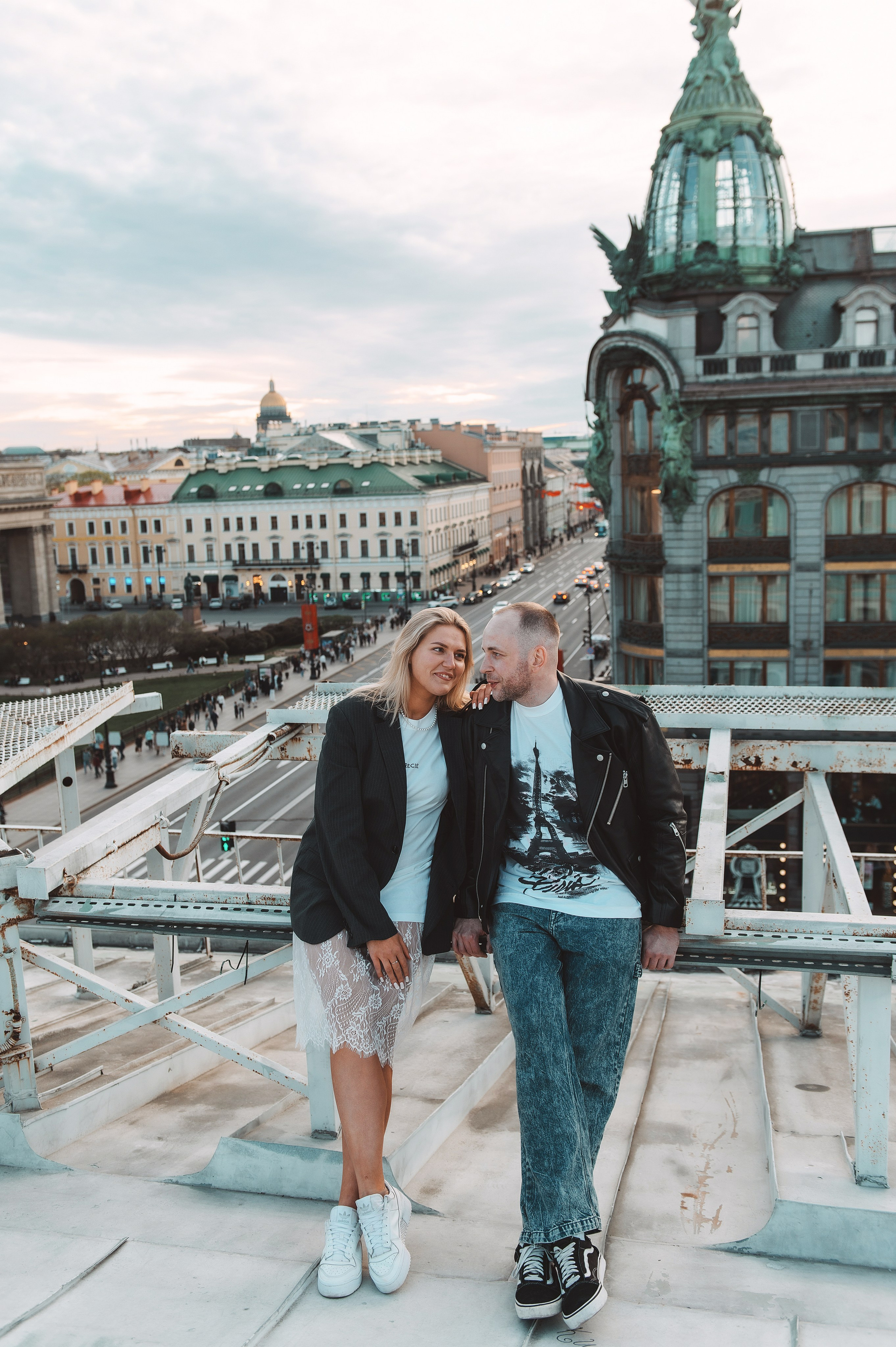 На крыше. Надя и Саша. Свадебный и семейный фотограф в Санкт-Петербурге — Мария Черепанова
