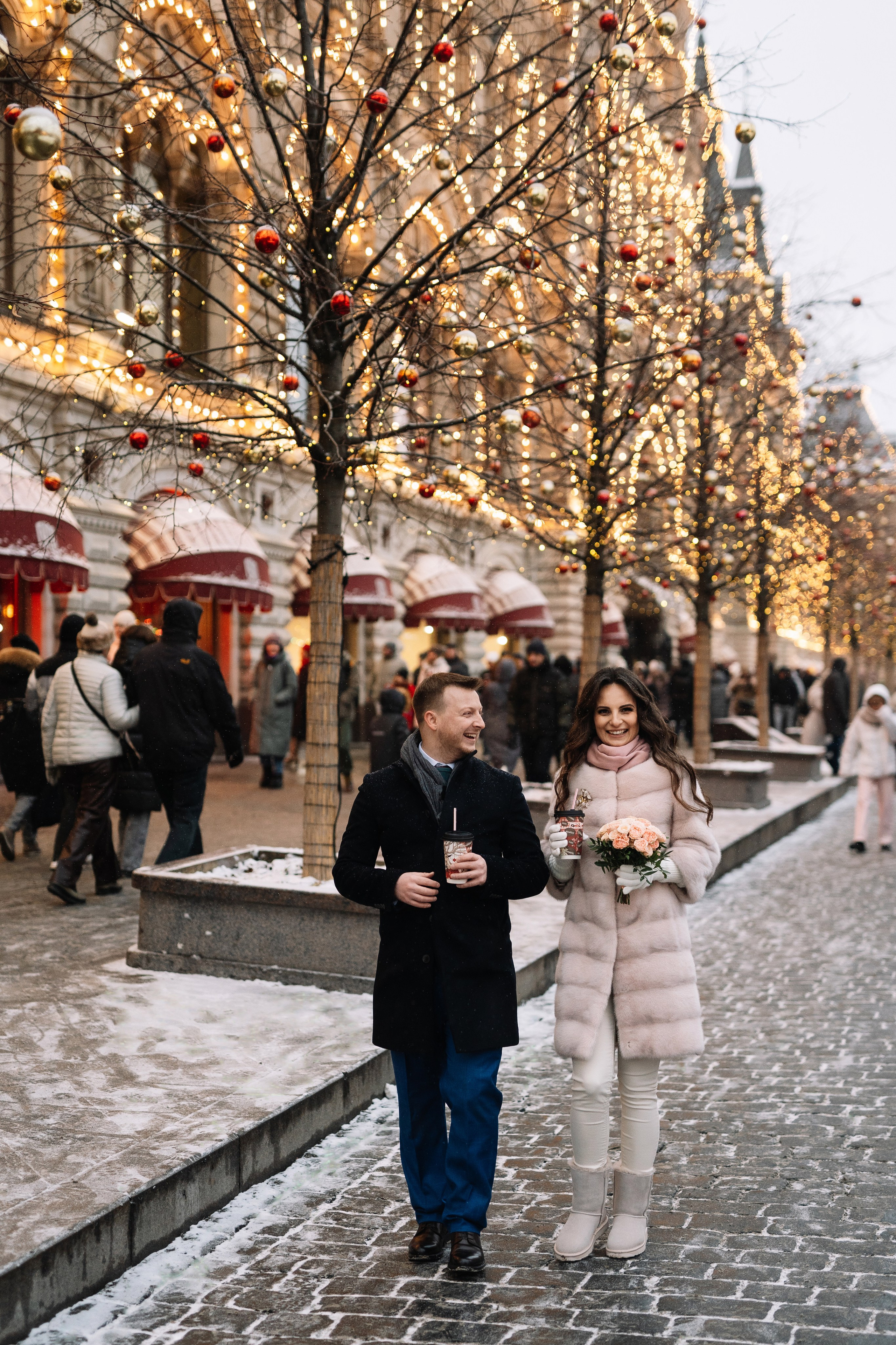Свадебная фотосессия Лилии и Романа, прогулка в центре Москвы. Свадебный фотограф в Тамбове Павел Четвертков