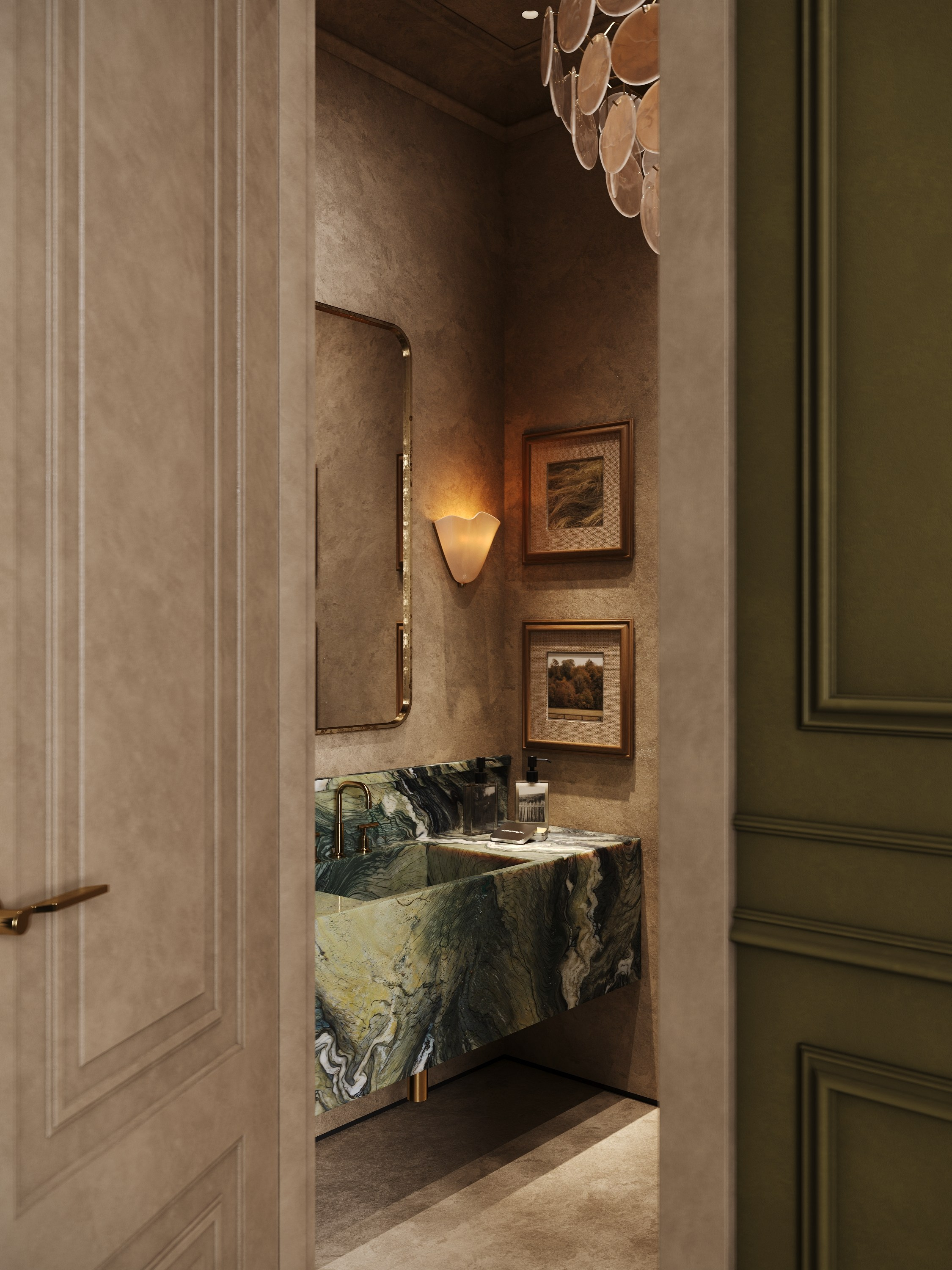 GILDED WAVES | DESIGNER ANNE KIREEVA. Interior Visualization by Valerie Stetyukevich