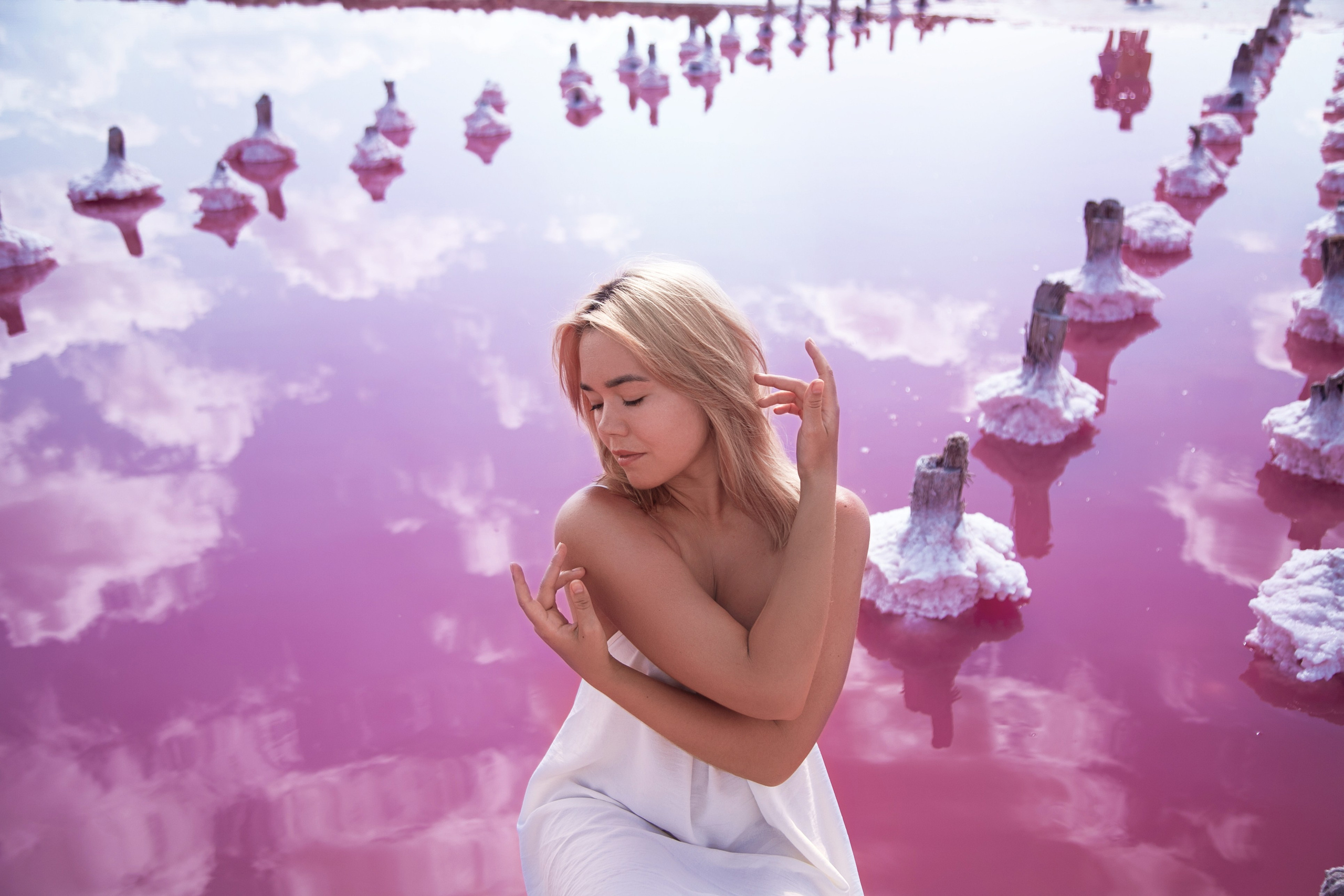 РОЗОВОЕ ОЗЕРО САСЫК СИВАШ. Фотограф в Крыму