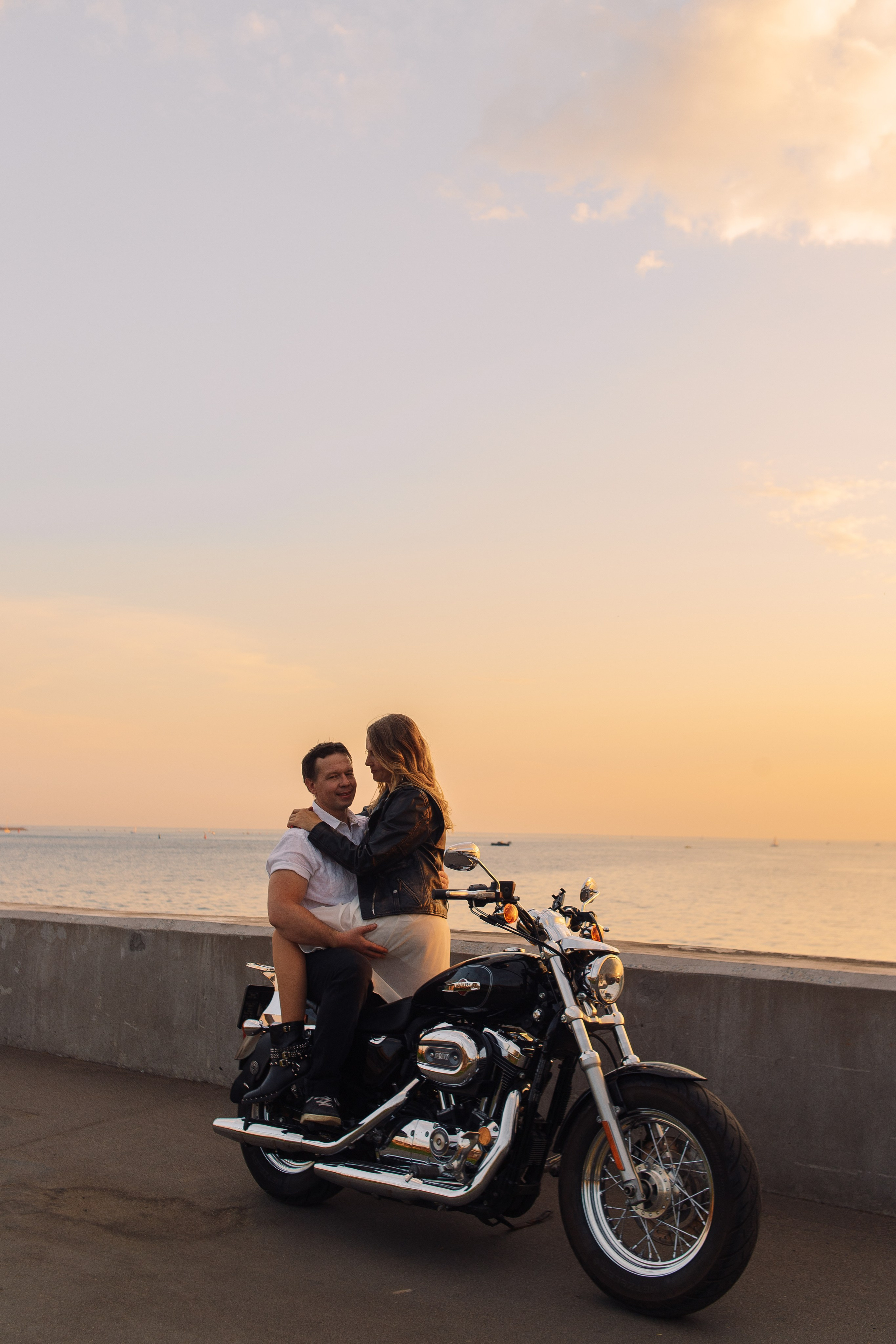 Съемка Love story на закате с видом на Лахту. Фотограф в Санкт-Петербурге, Анна Скворцова