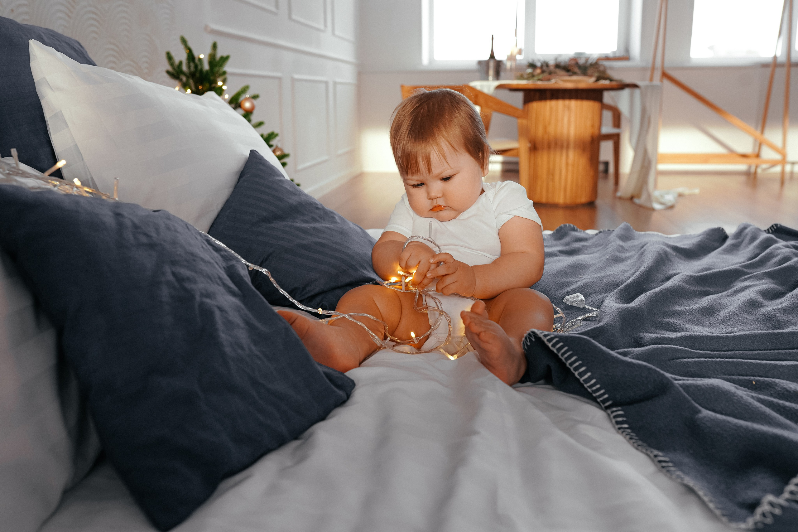 Семейная новогодняя фотосъемка в студии. Фотограф Ким Наталья в Красноярске