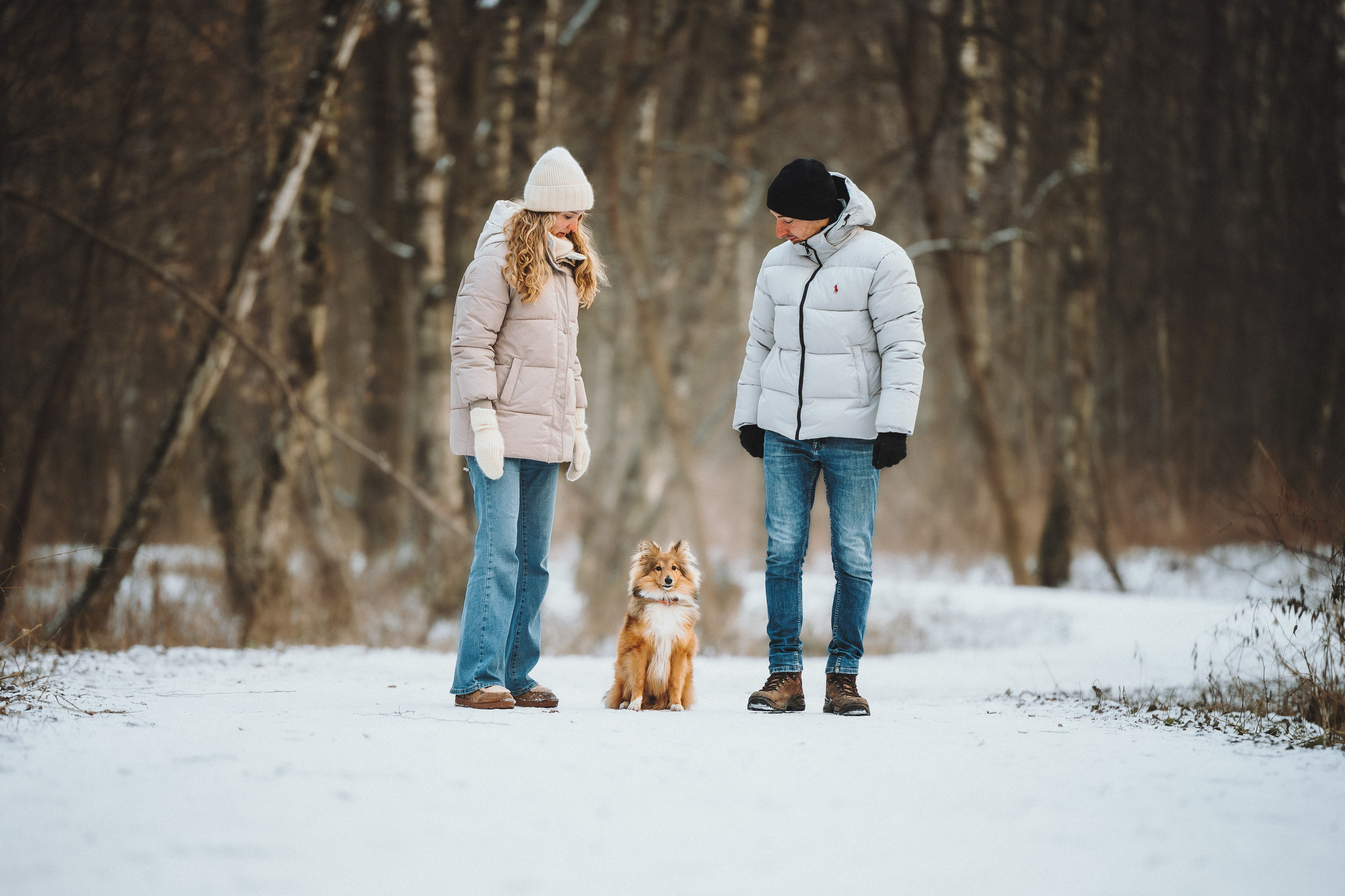 Дарья, Стас и Спика. Семейный фотограф анималист Ананьева Мария — Москва