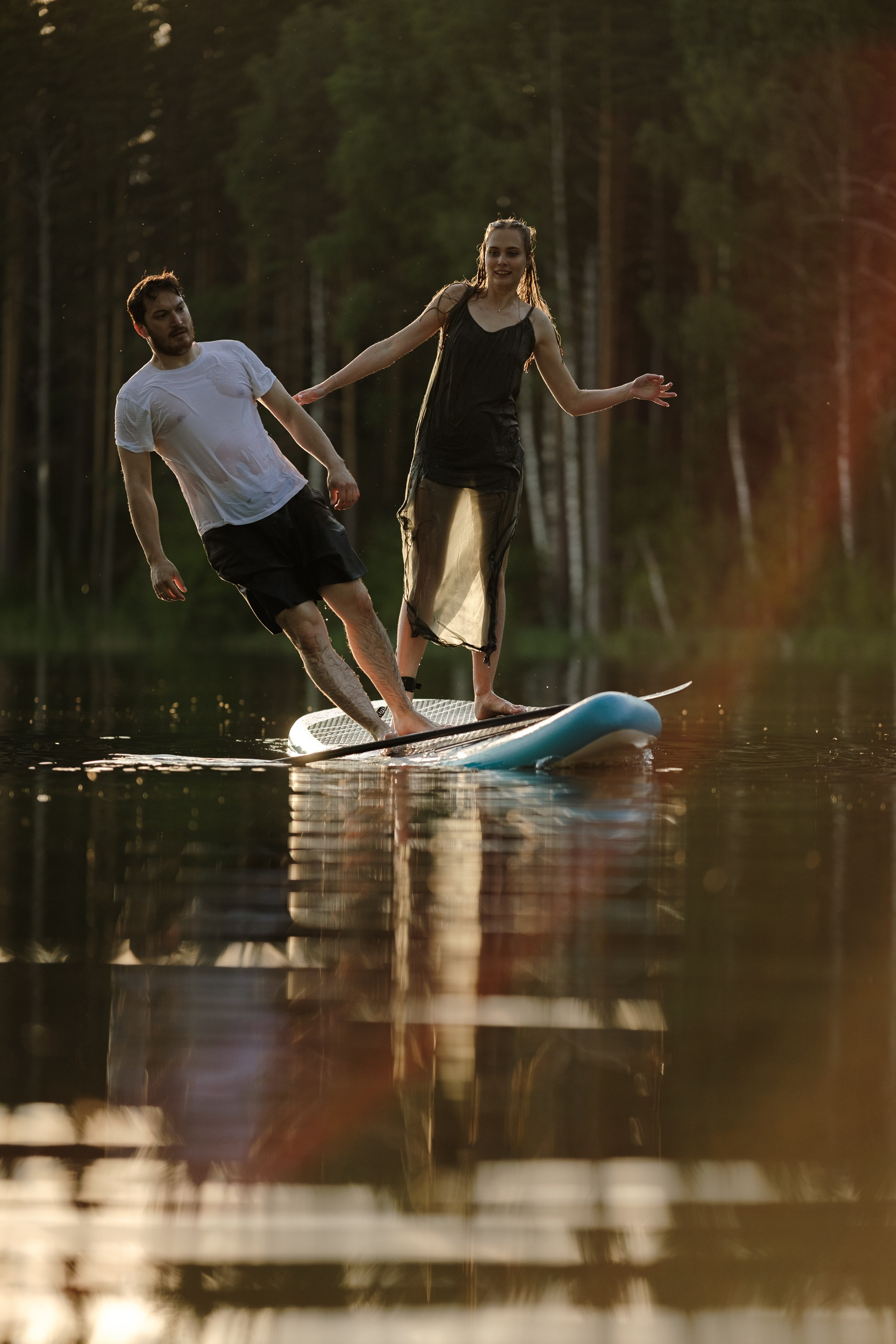 Петя и Лина, на сапах. Интерьерный фотограф и видеограф в Санкт-Петербурге Вадим Балбашевский