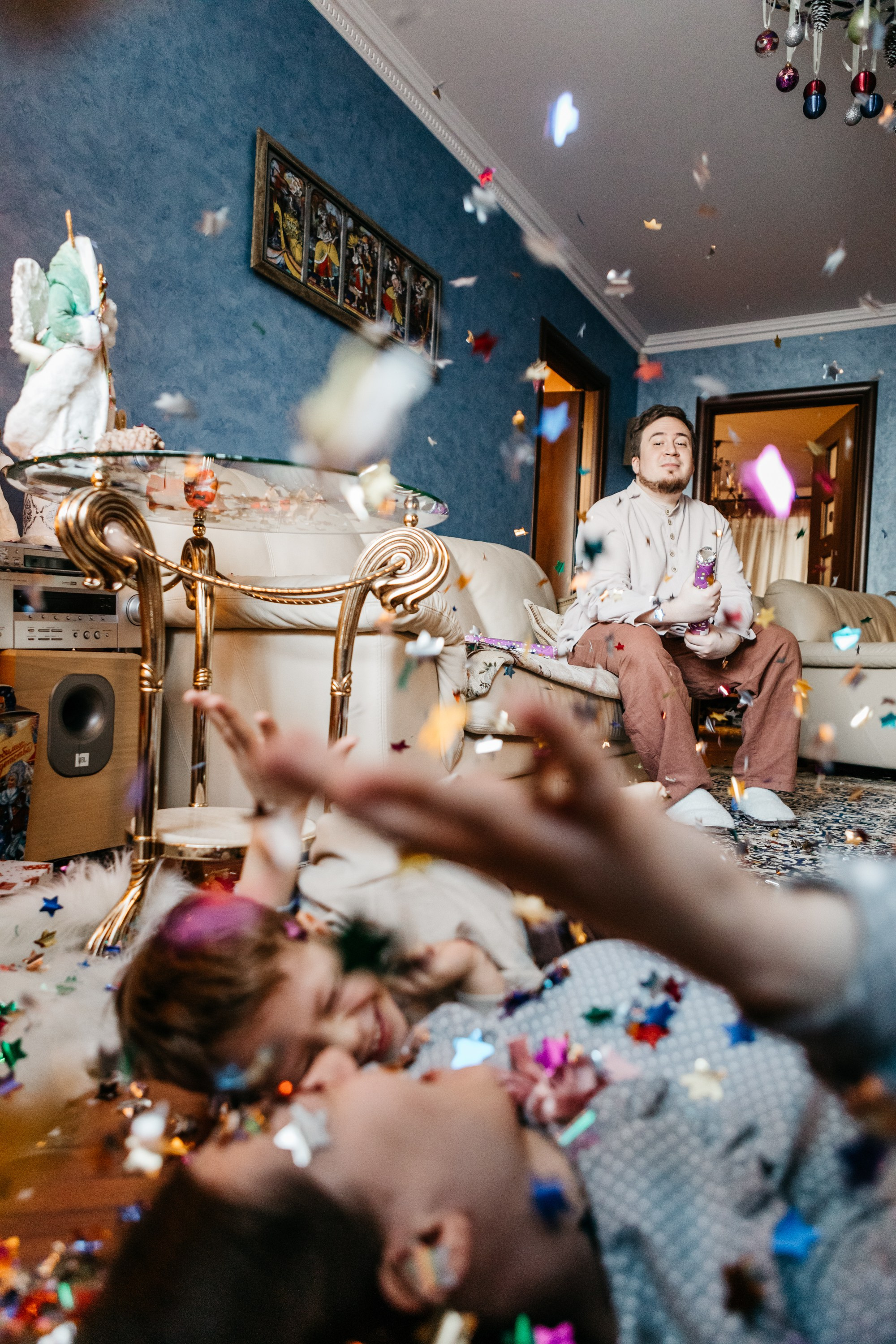 Новогодняя фотосессия дома Москва. Семейный фотограф Маша Тимофеева | Москва