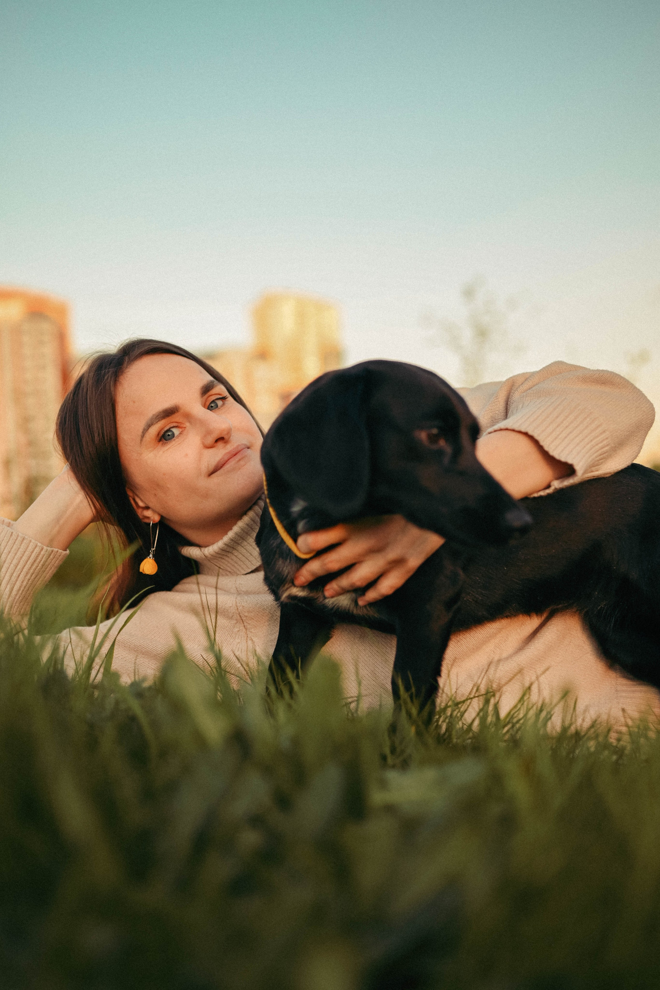 Прогулка с пушистым другом. Семейный фотограф в Москве Люберцах Ирина Вронская