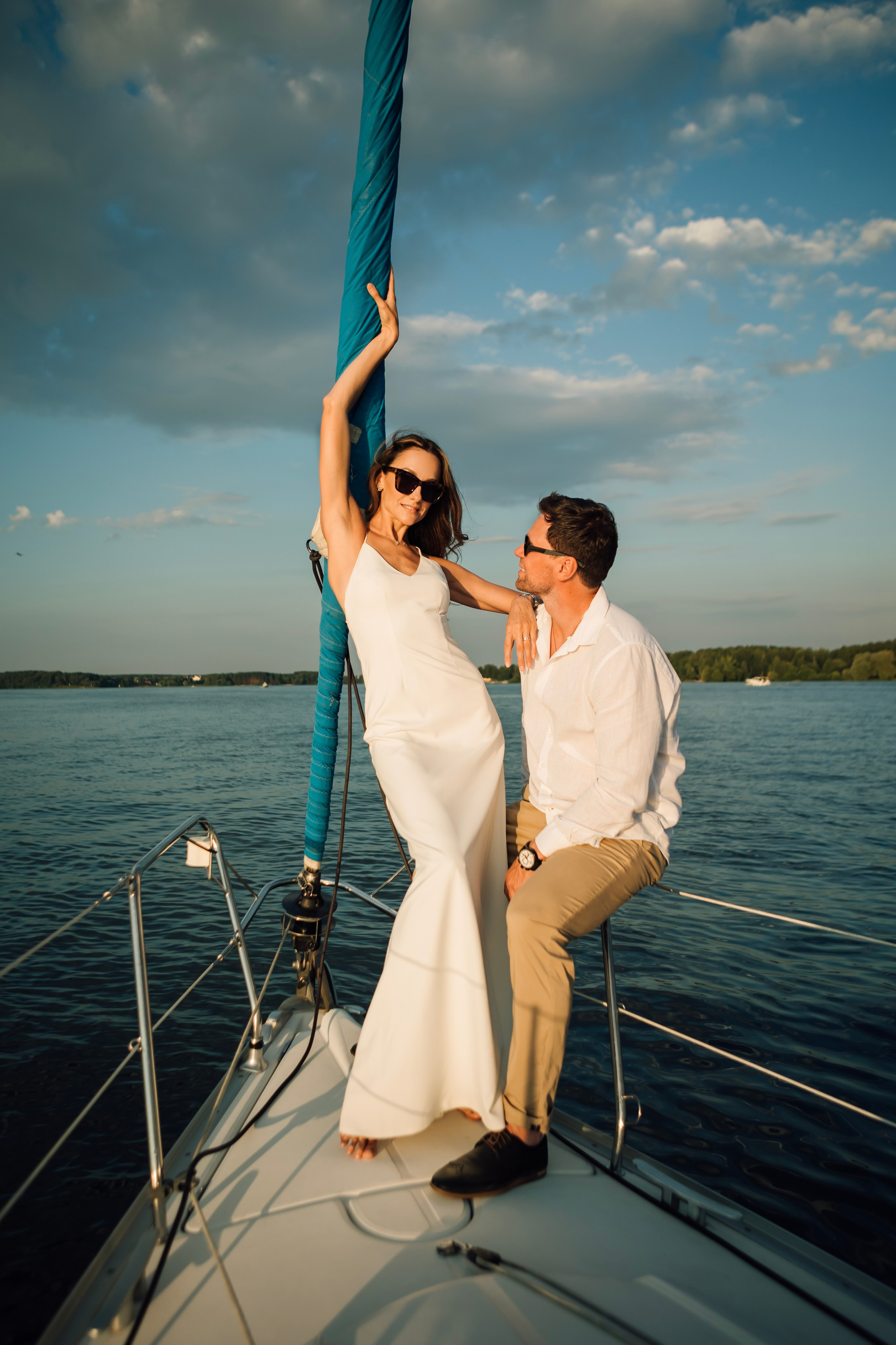 Марина и Сергей, свадьба на яхте. Свадебный и семейный фотограф в Москве Евгения Лисина