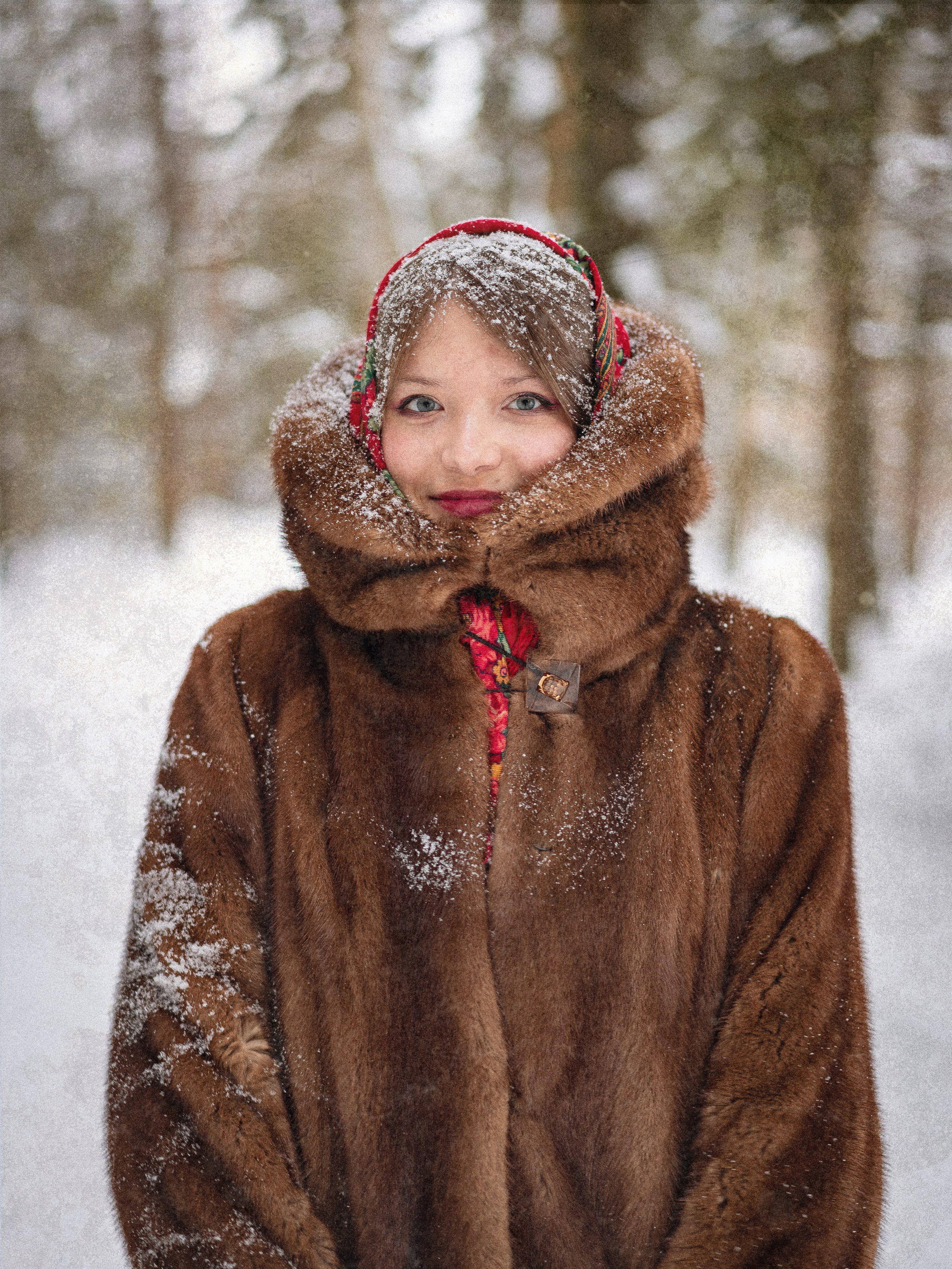 Ольга — фотосессия в зимнем стиле. Фотограф Москва
