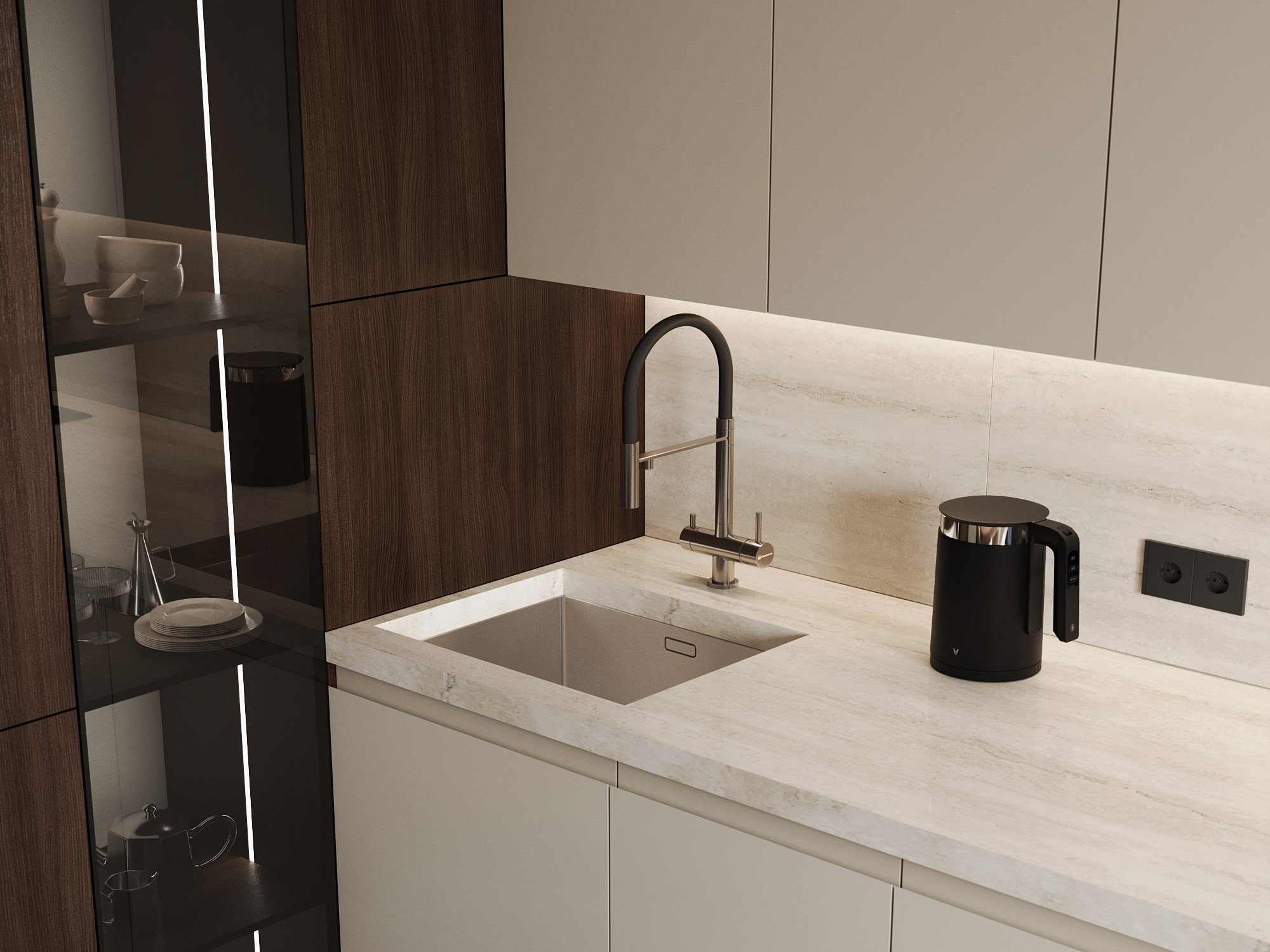 Визуализация квартиры в стиле минимализм. 3D-дизайнер Кристина Пуляевская