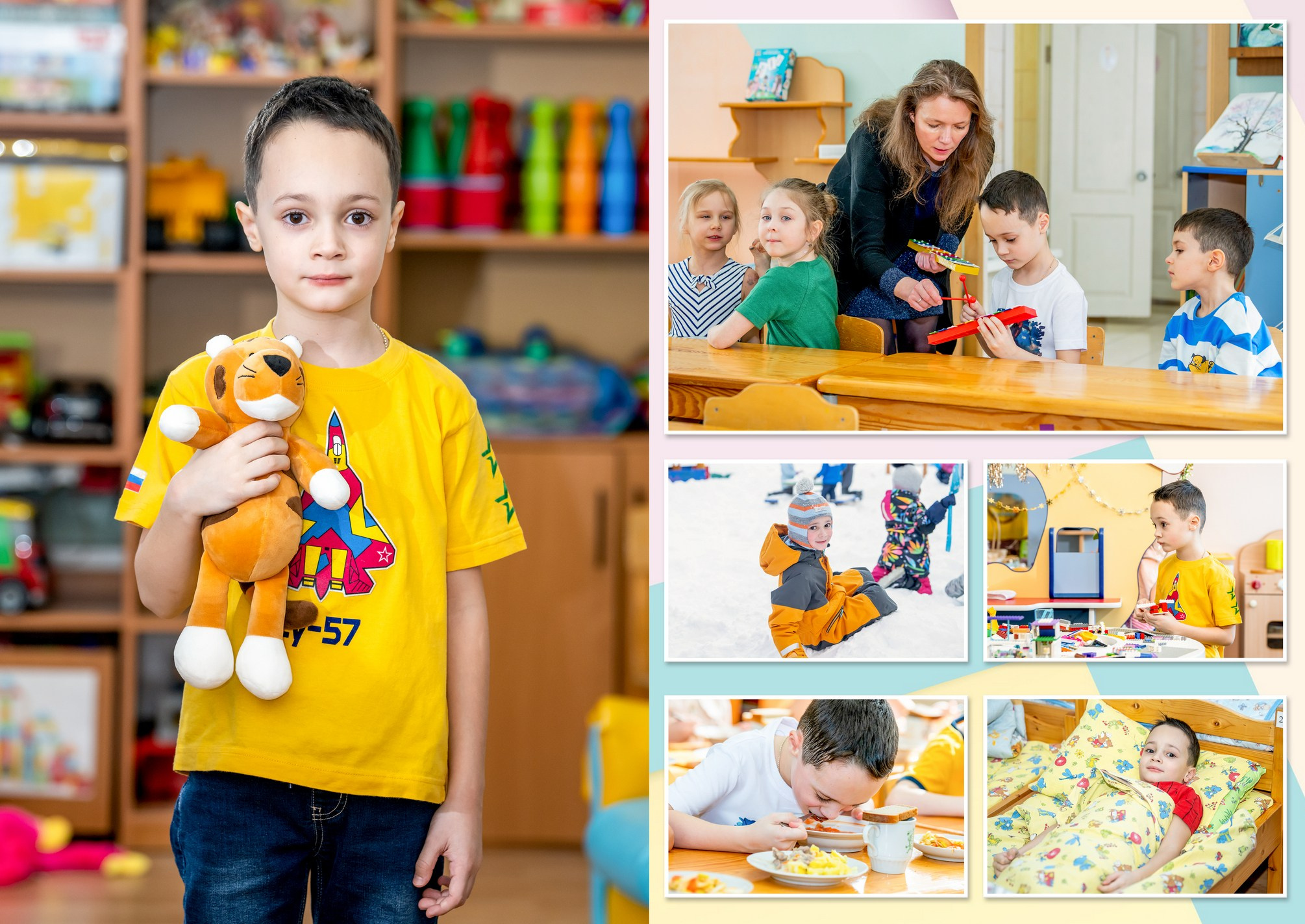 Альбом Стандарт А4 5 разворотов для детского сада. Профессиональная репортажная фотосъёмка, создание выпускных альбомов