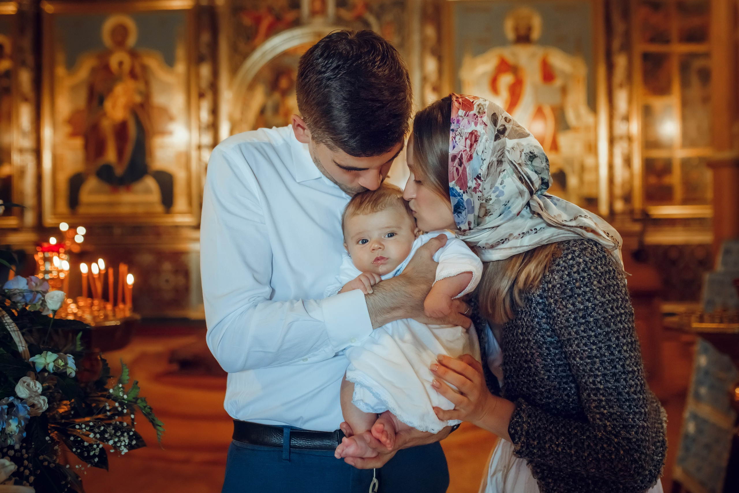 Крещение Арсения. Фотограф на Крещение, семейный фотограф в Москве