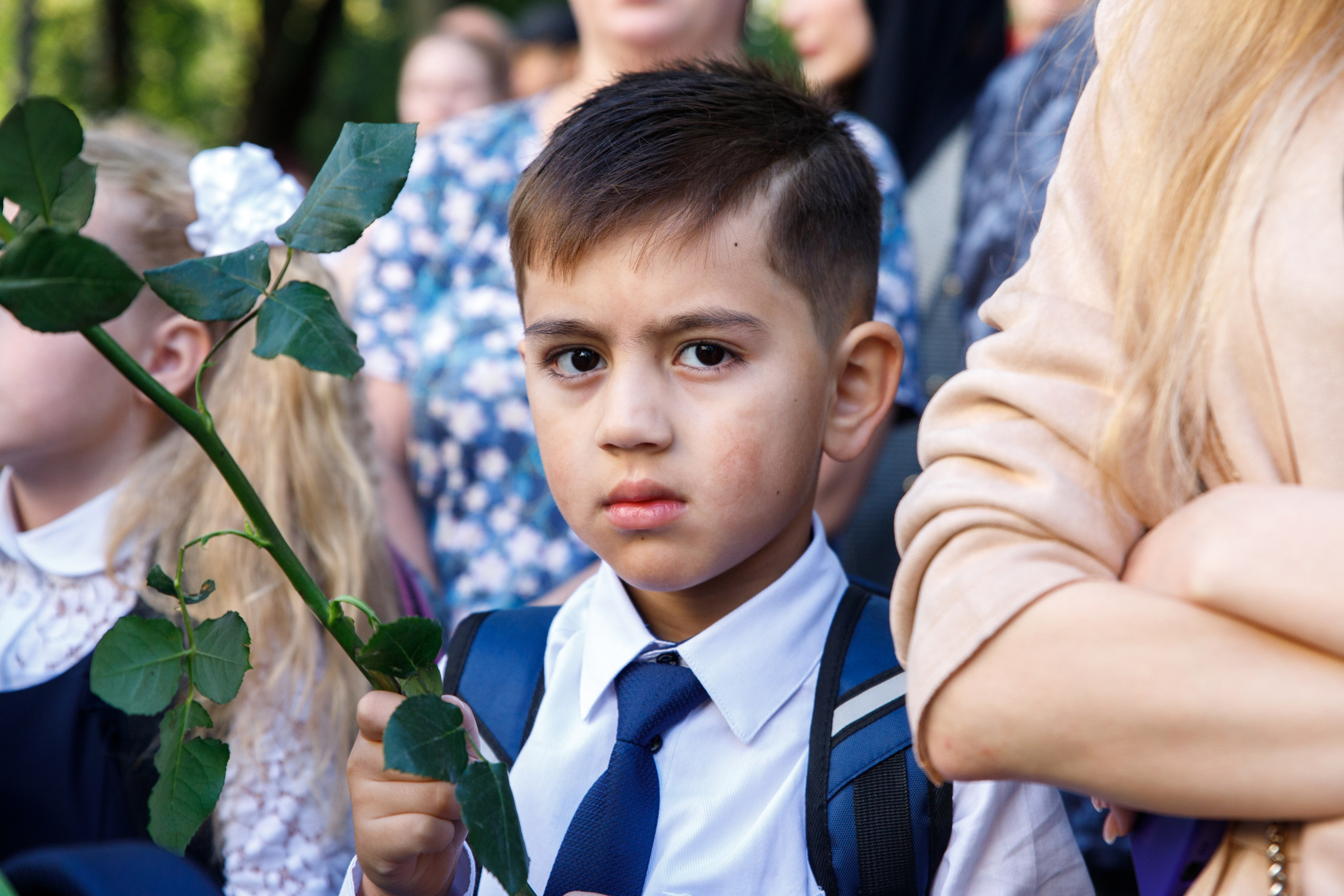 Репортажная съемка первого сентября для первоклассников. Семейный и школьный фотограф в Москве Анна Ткач