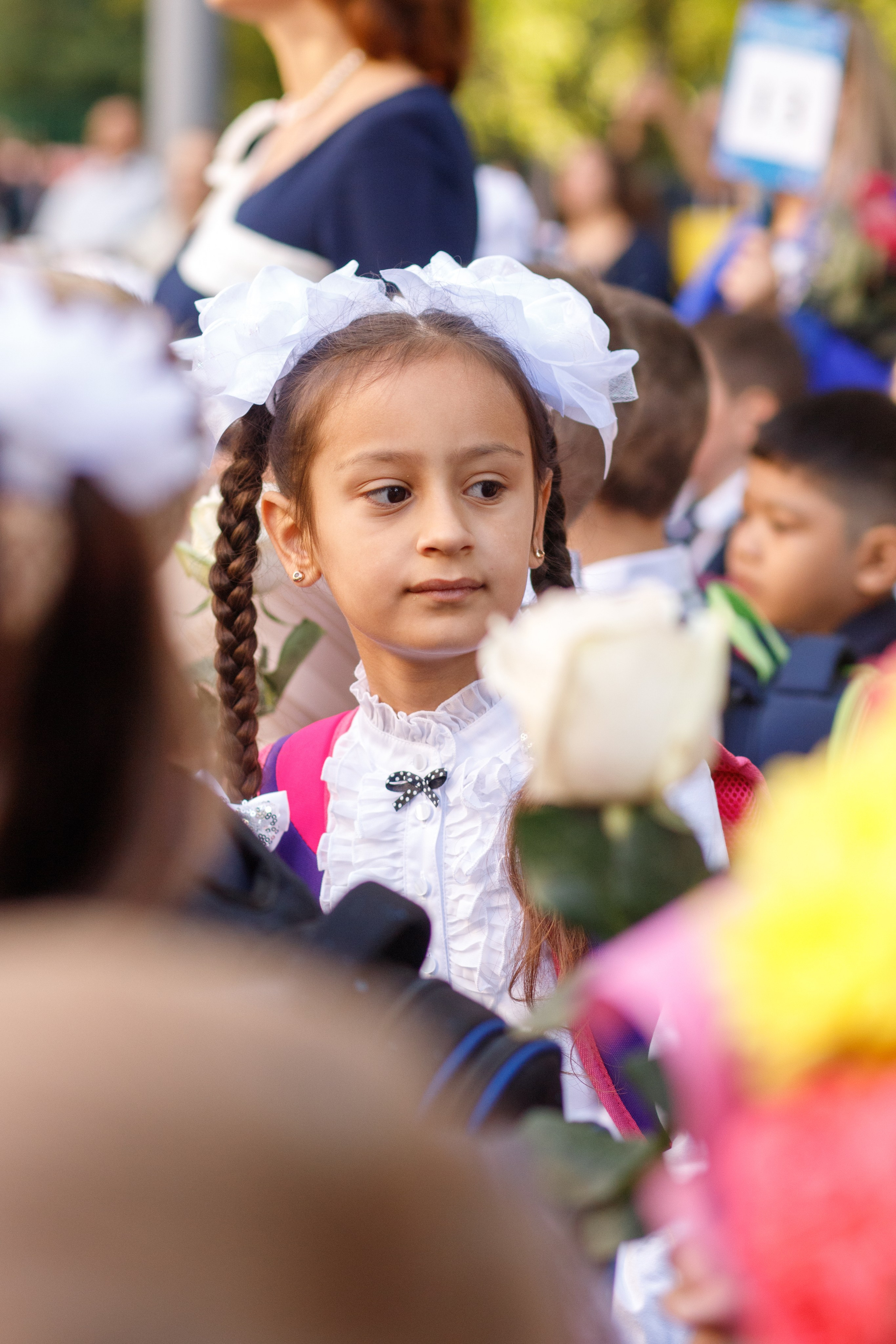 Репортажная съемка первого сентября для первоклассников. Семейный и школьный фотограф в Москве Анна Ткач