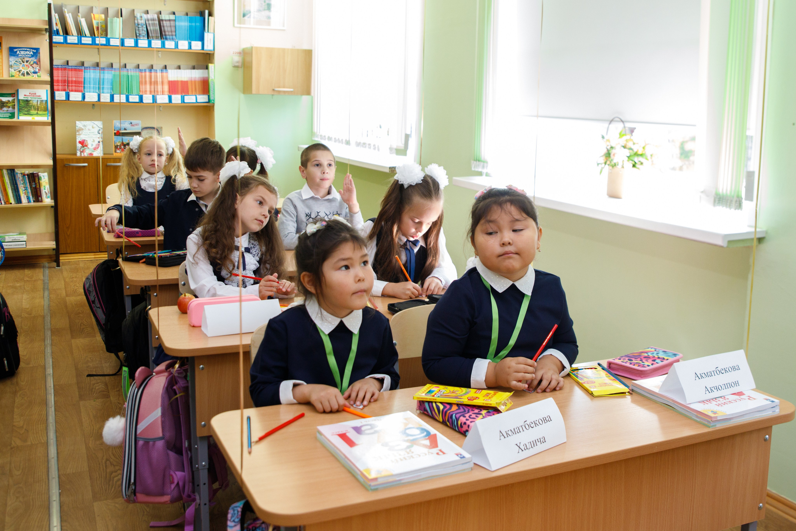 Репортажная съемка первого сентября для первоклассников. Семейный и школьный фотограф в Москве Анна Ткач