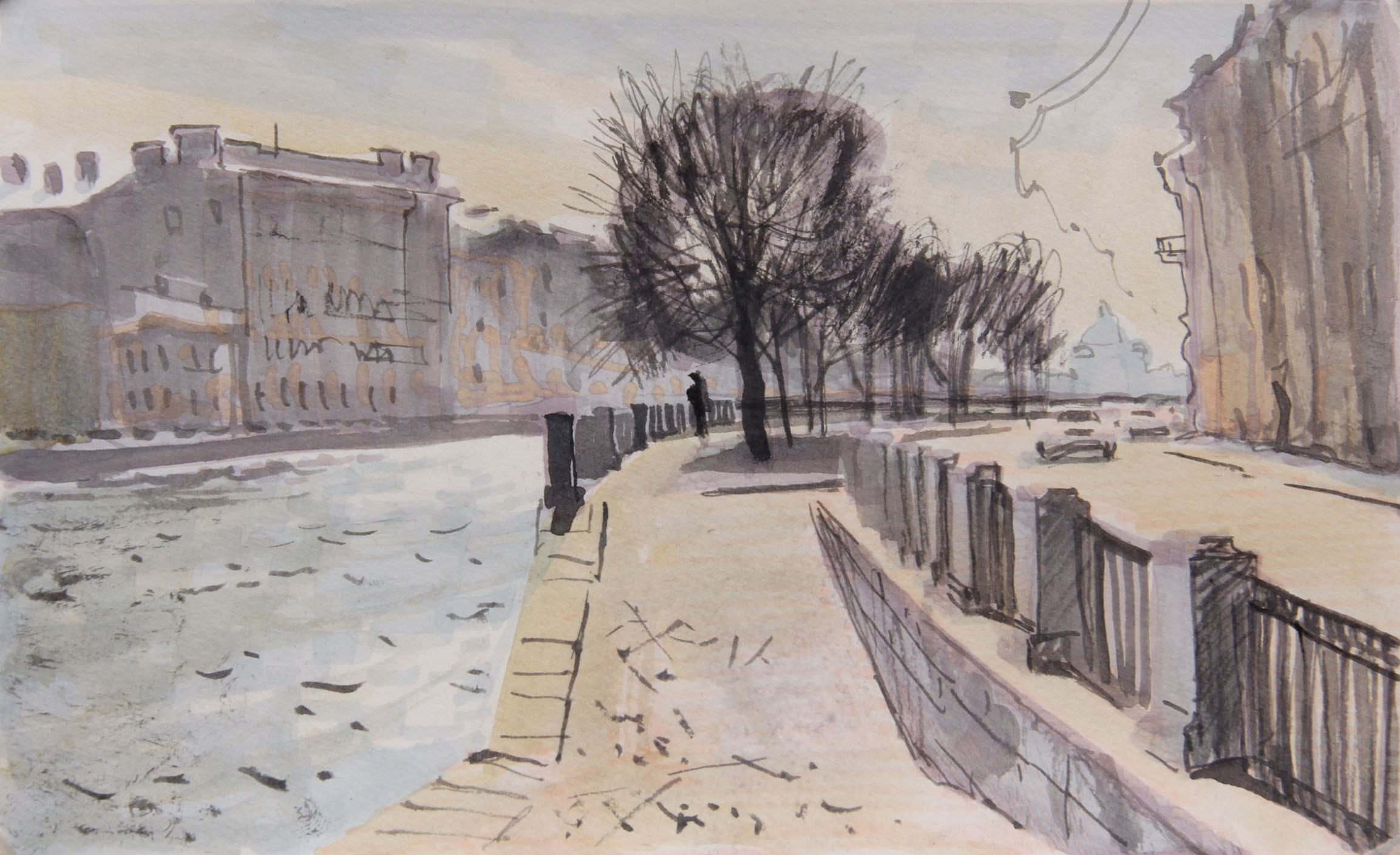 Город, графика. Ольга Васильева художник в Санкт-Петербурге