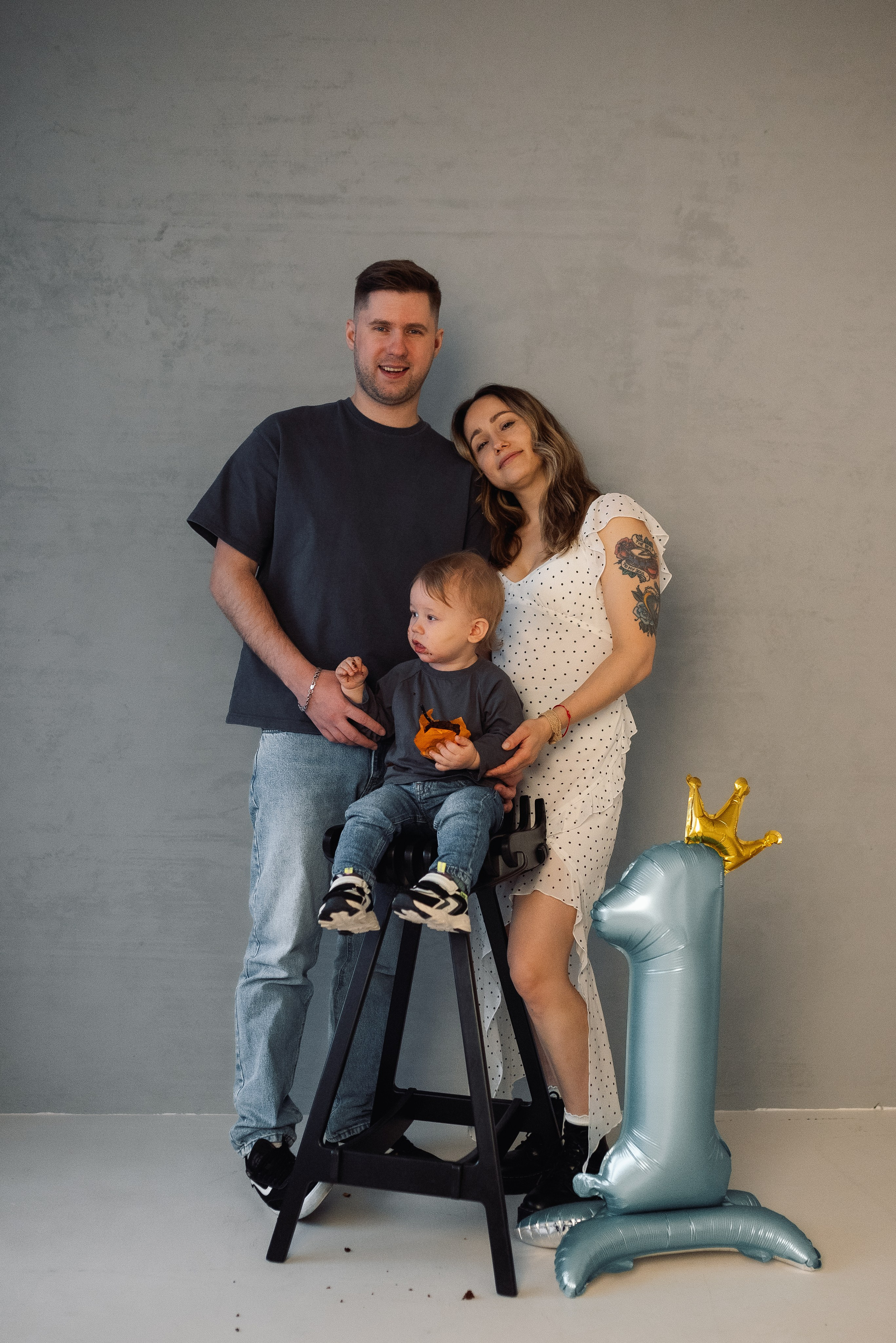 Годовасие с мамой и папой. Семейный и детский фотограф в Щелково Алена Дробот