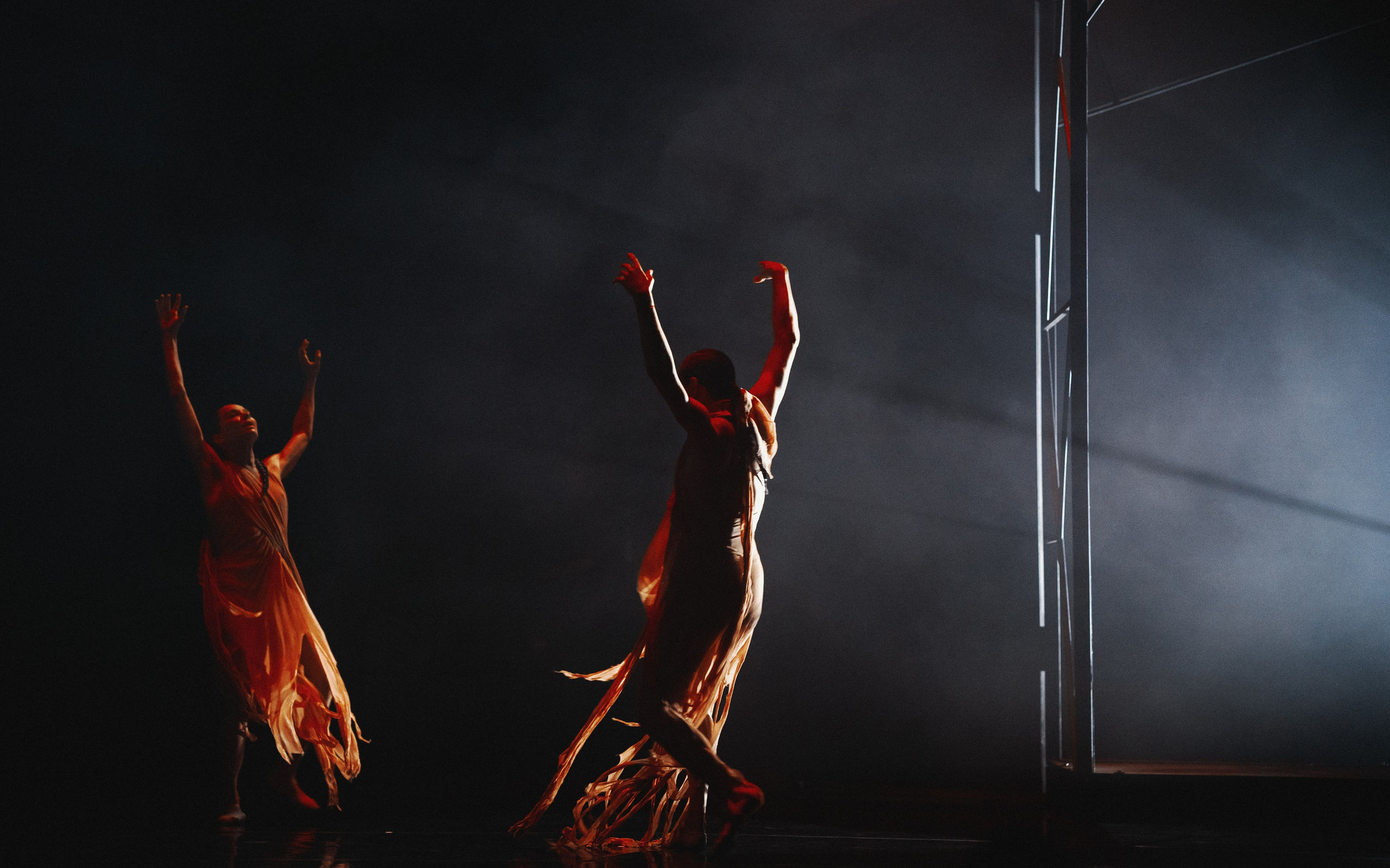 Прима балерины Мариинского театра Диана Викторовна Вишнёва и Дарья Владимировна Павленко в спектакле Дуо хореографа Павла Глухова проект фестиваля Context