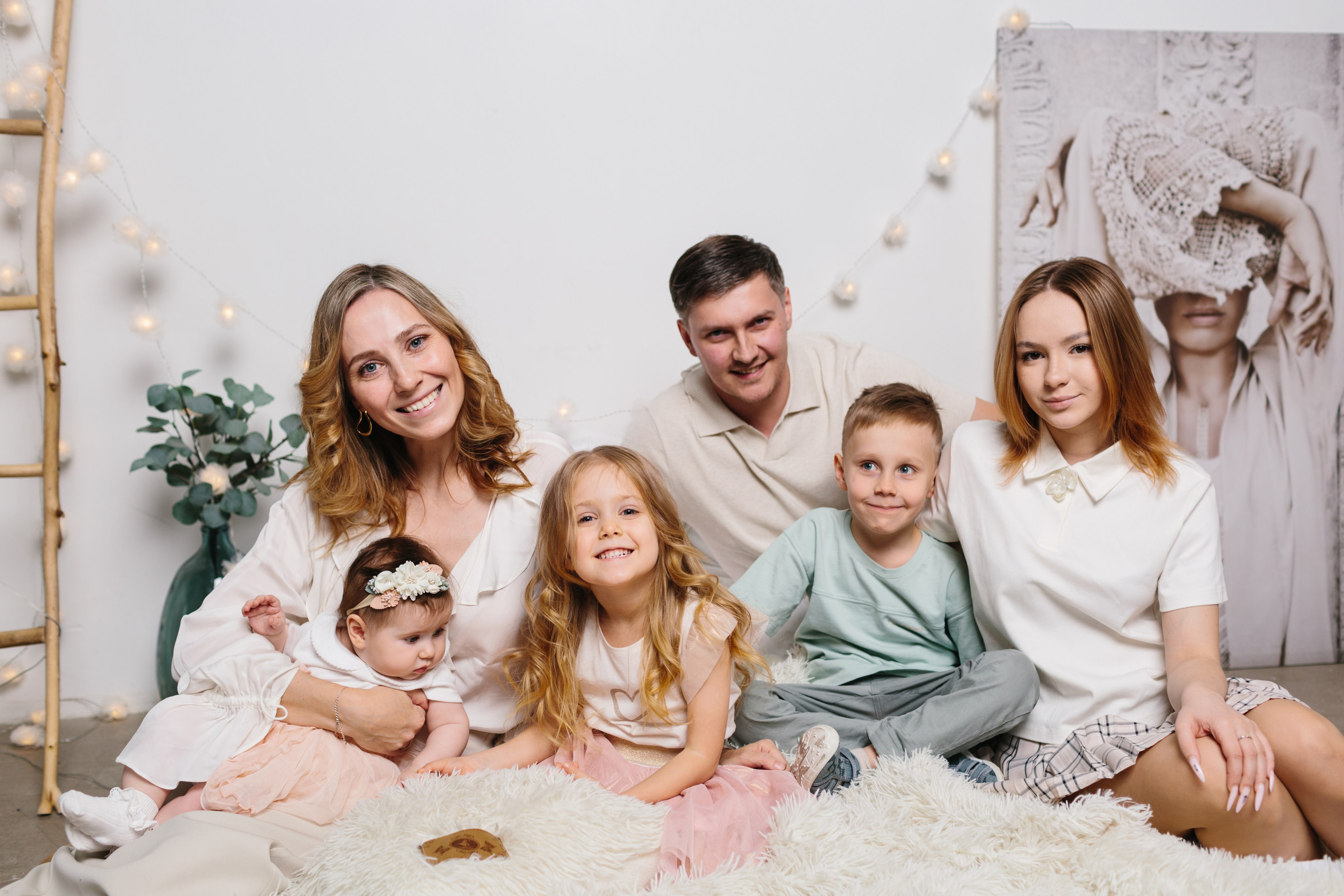 Новогодняя съемка Марии и Александра с детками. Портретный и репортажный фотограф в Санкт-Петербурге Андрей Воробьев