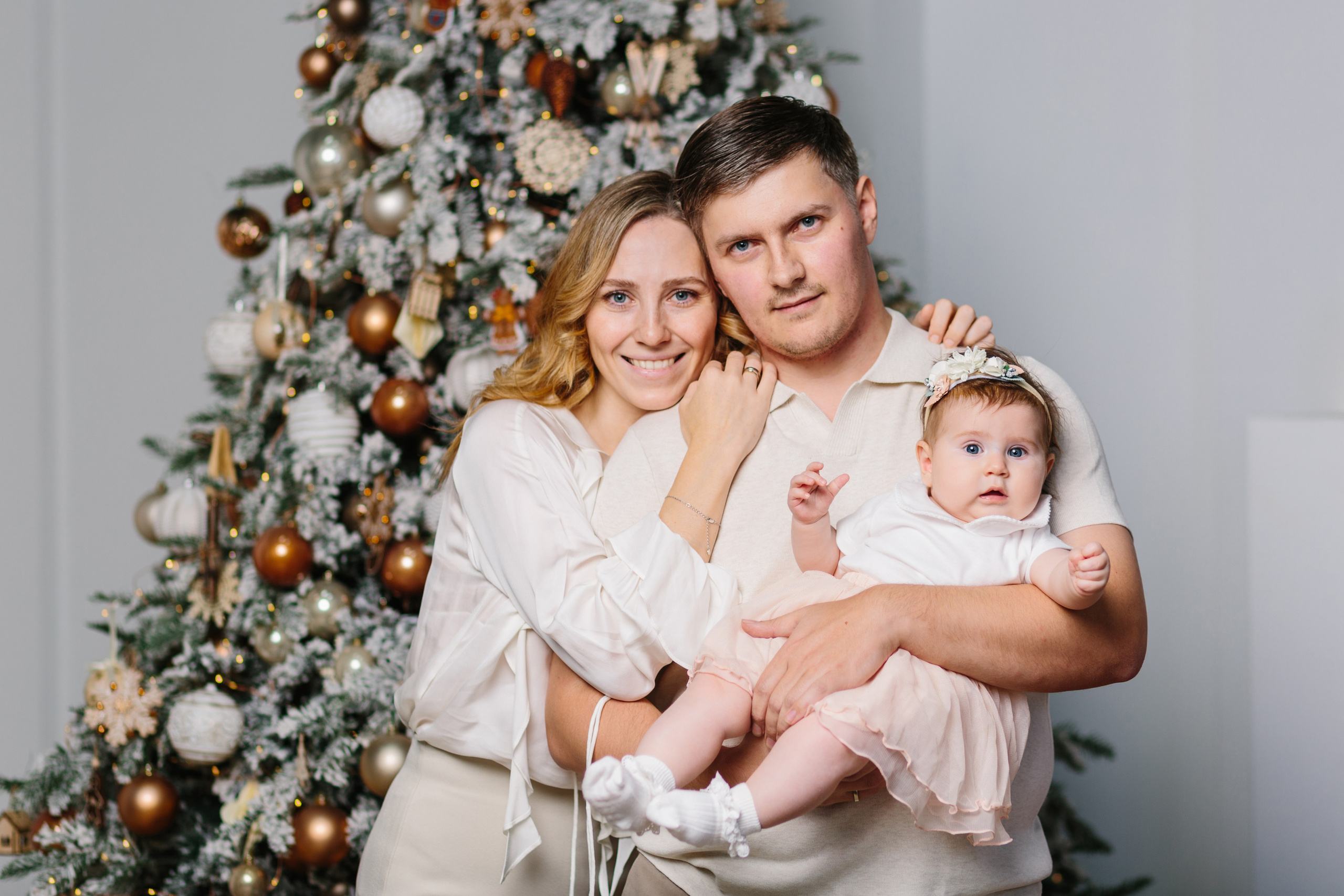 Новогодняя съемка Марии и Александра с детками. Портретный и репортажный фотограф в Санкт-Петербурге Андрей Воробьев