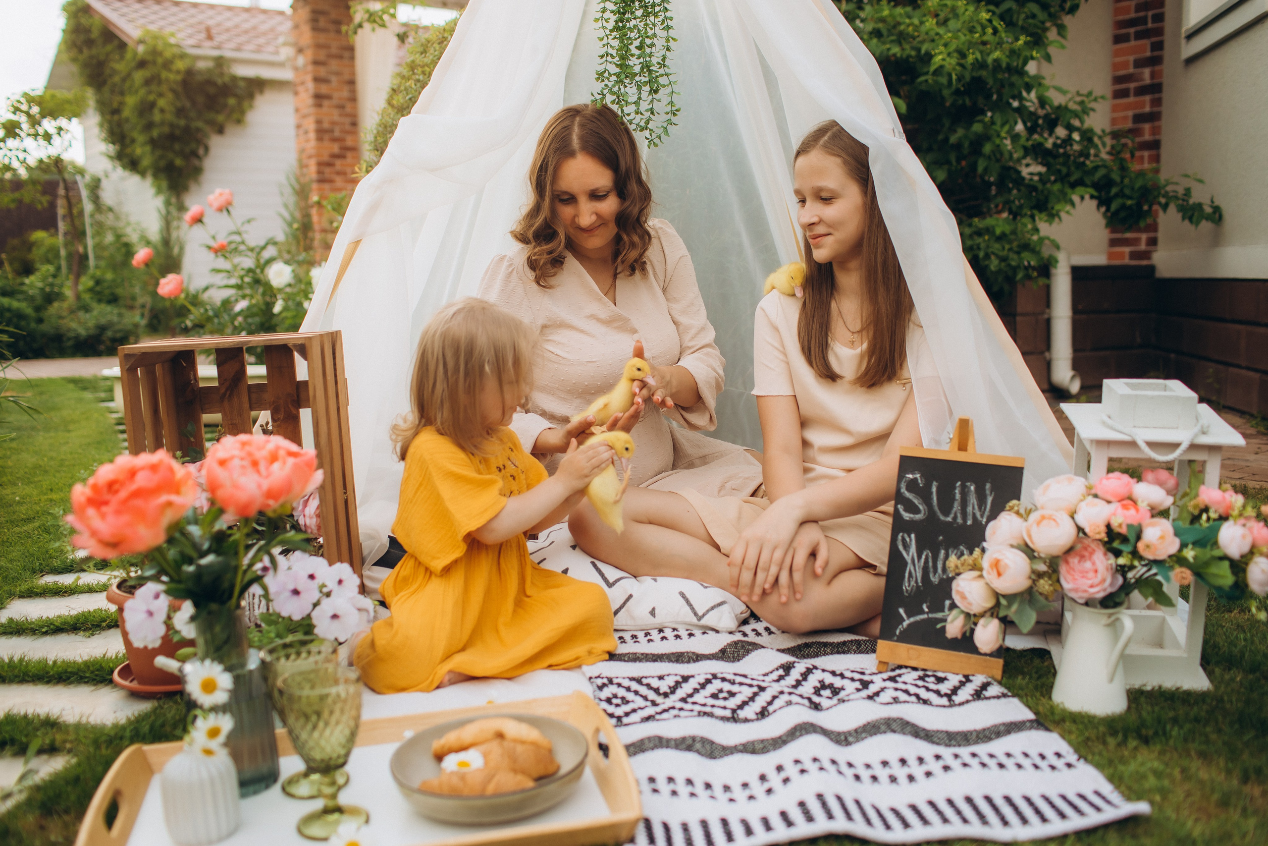 Светлана с дочками. Семейный фотограф в Москве и Московской области Лазутина Валентина