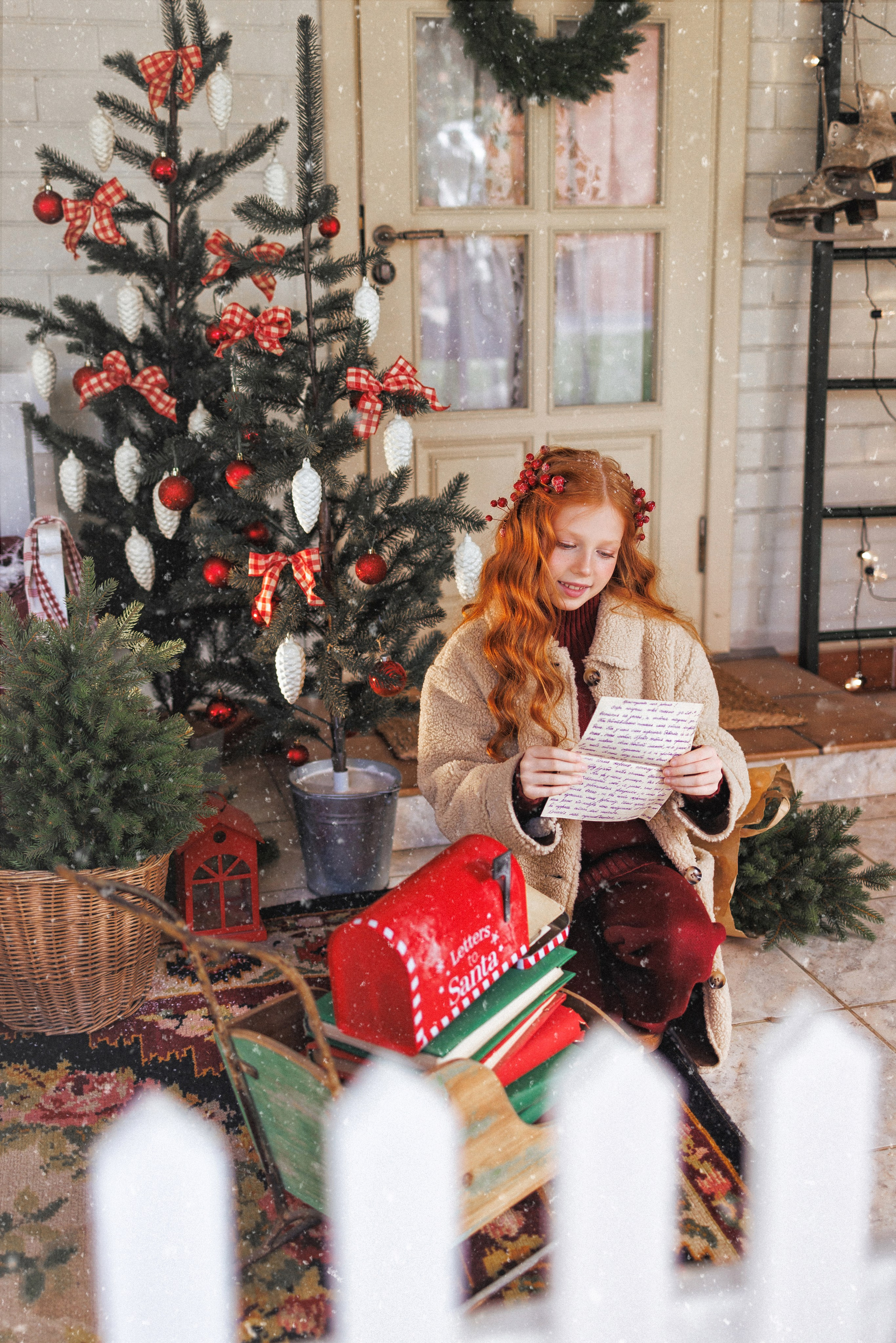 Новогодняя фотосессия с Рыжим пони, город Краснодар. Семейный и детский фотограф в Краснодаре Анна Трашкова