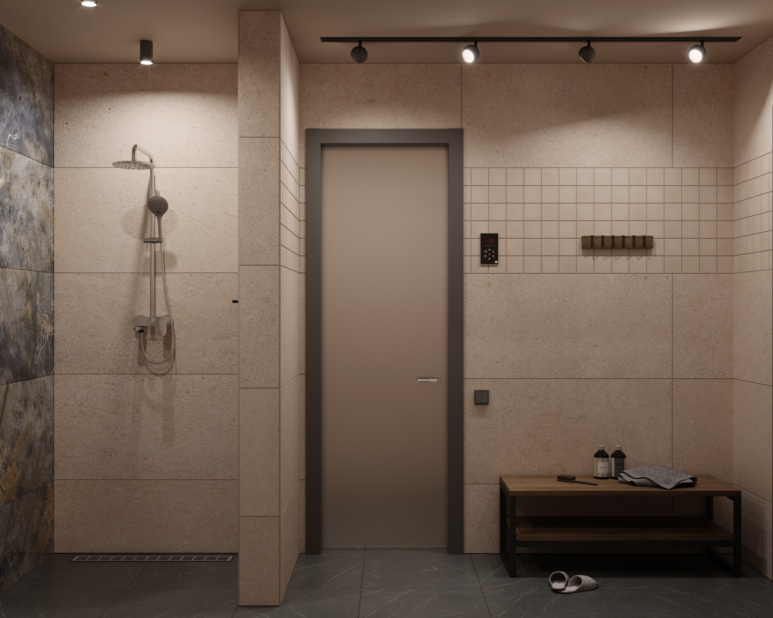 Визуализация сауны 10 m². Заказать 3d визуализацию интерьеров — Дарья Веденёва