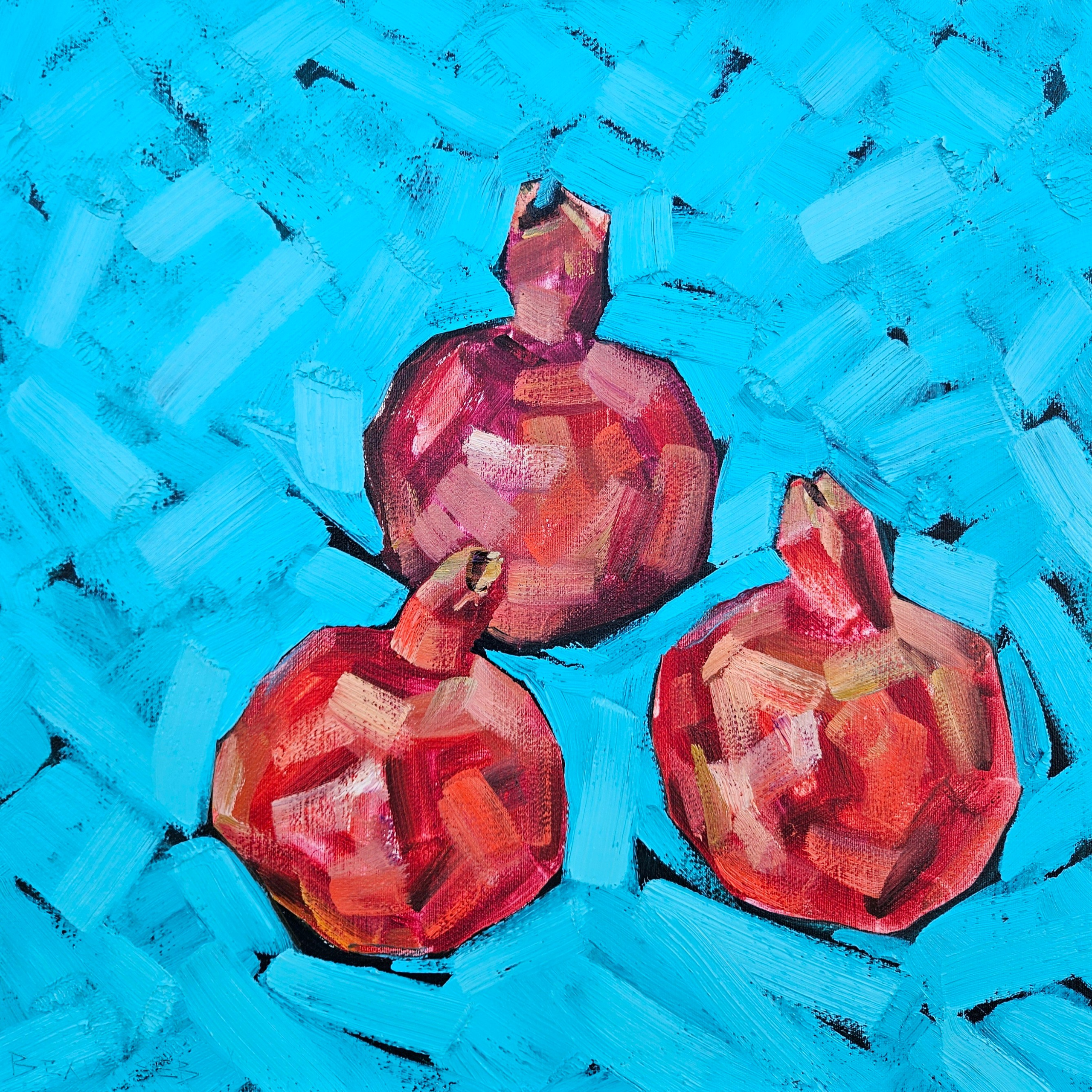 "Гранаты". 2025. Холст, масло. 40х40. Цена: 10000₽