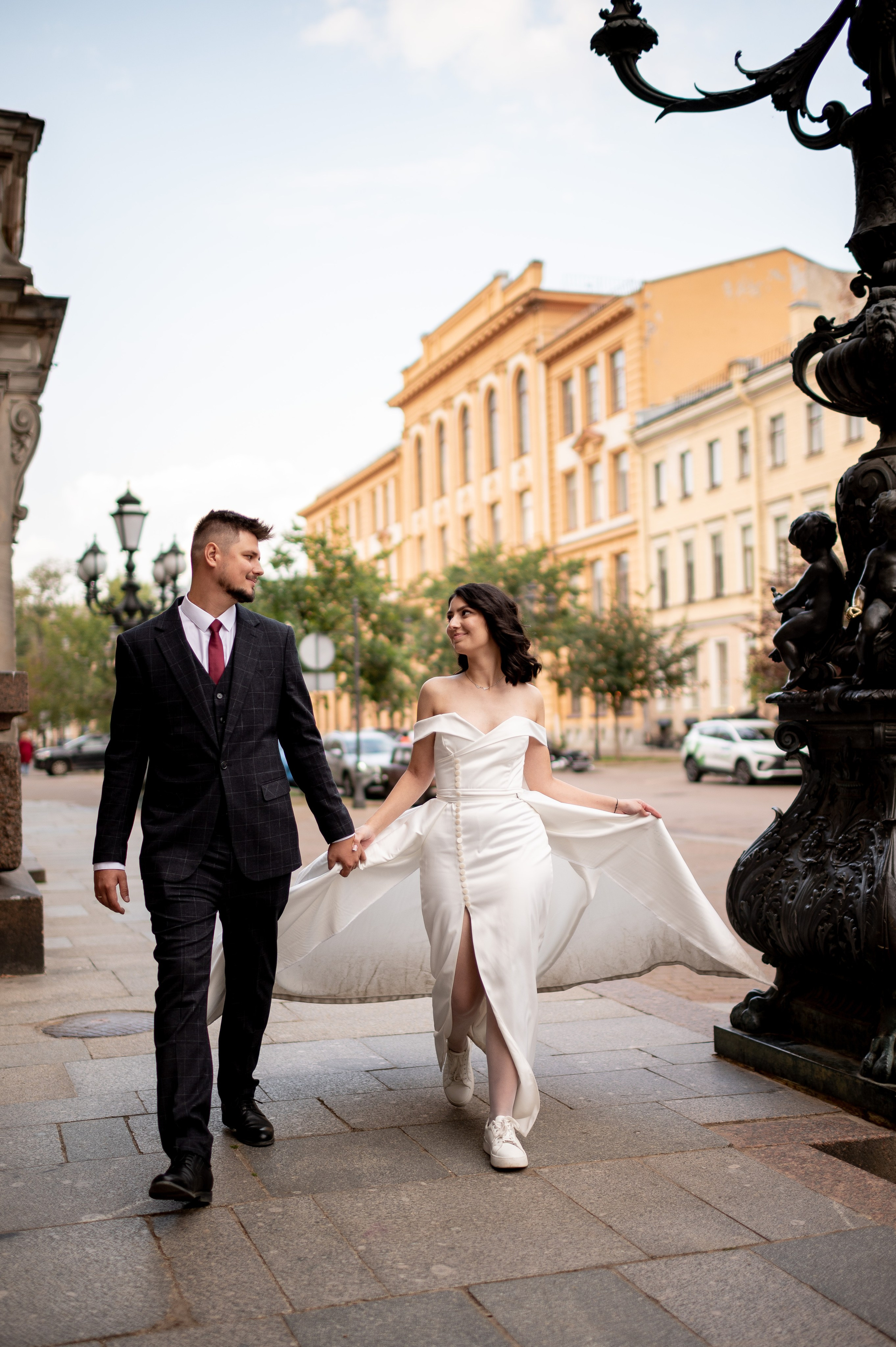 Камерная свадьба в Первом Дворце Бракосочетания №1 на Английской набережной Яны и Евгения. Портретный, семейный и свадебный фотограф в Санкт-Петербурге и в Пушкине Ширяев Денис