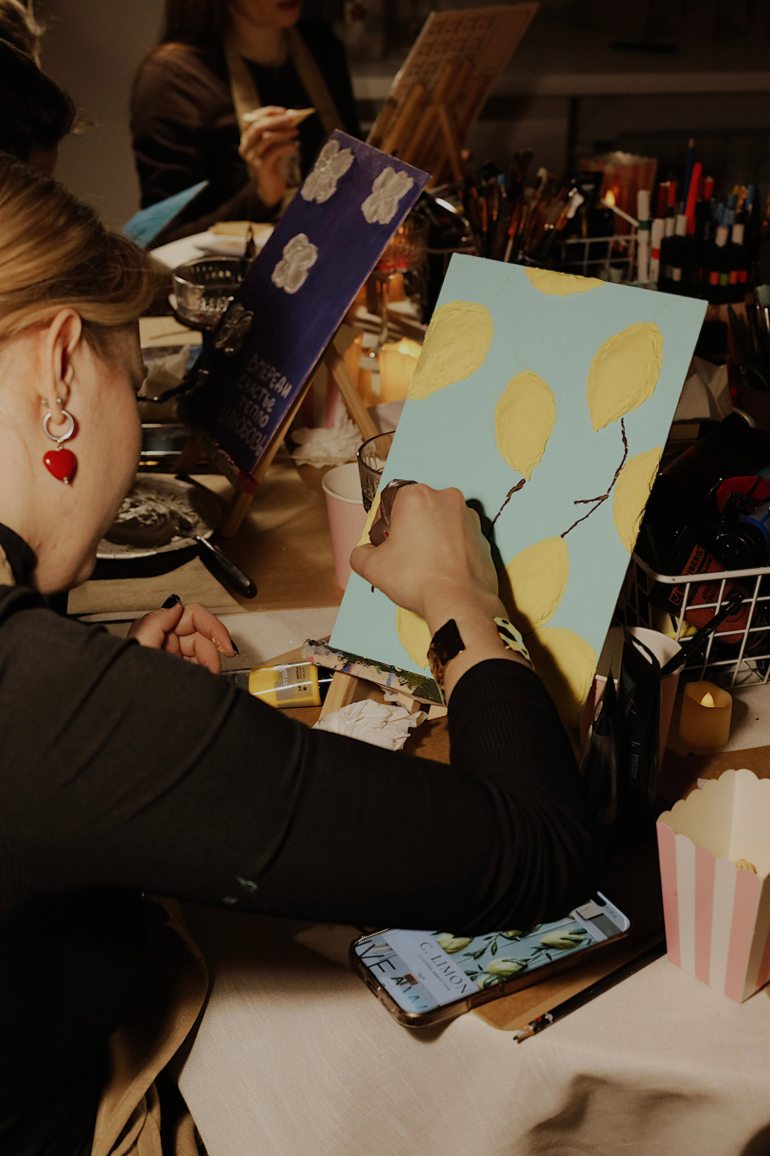 Картины текстурной пастой 7.02. Студия Творческих Историй в Кемерово | Мастер-классы и мероприятия