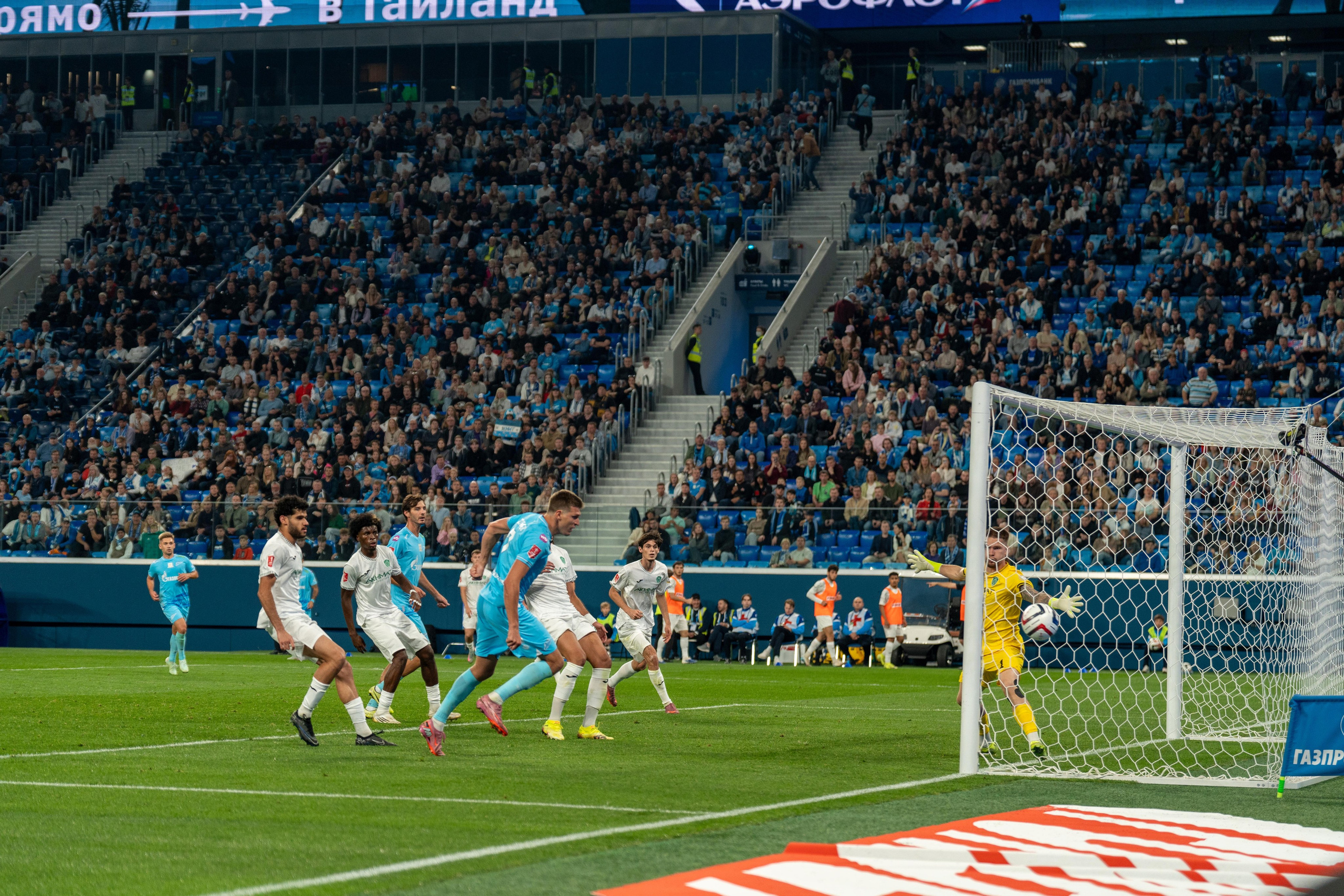 Репортажный кадр матча Зенит — Ахмат на Газпром Арене