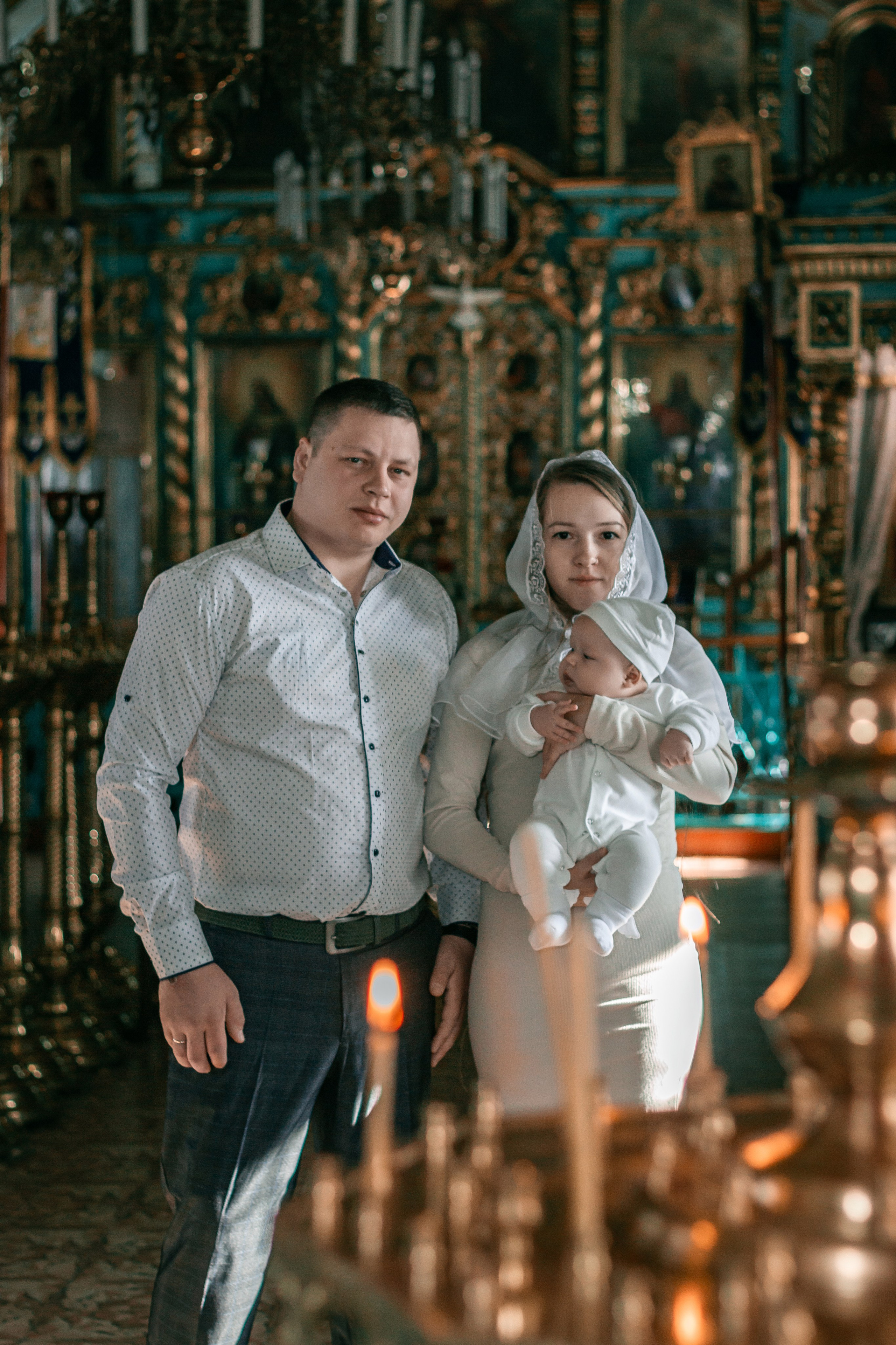 Съёмка таинства крещения. Фотограф Сергей Окшевский. Город Елец