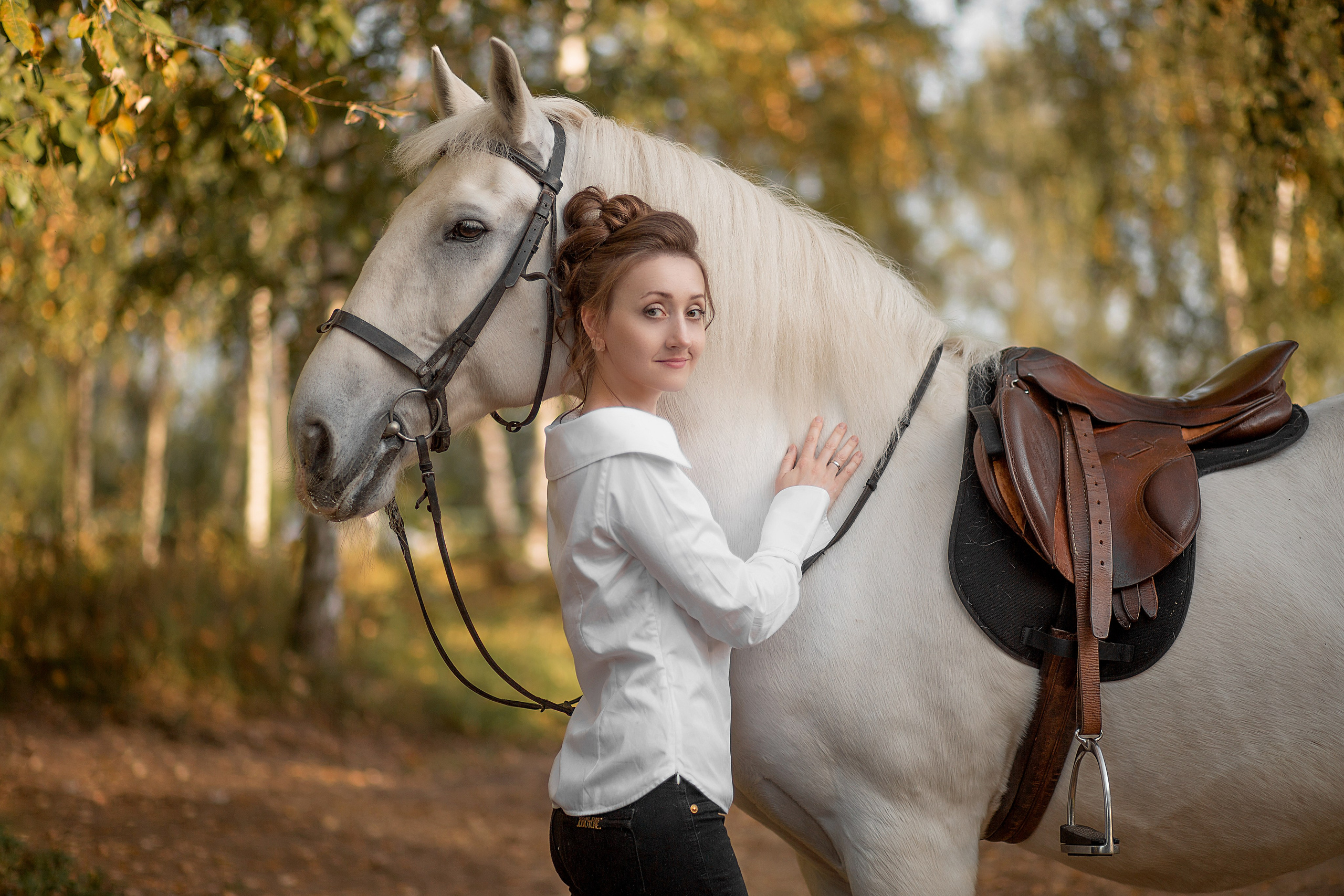Ольга и Воробей. Фотосессия с лошадьми в Нижнем Новгороде