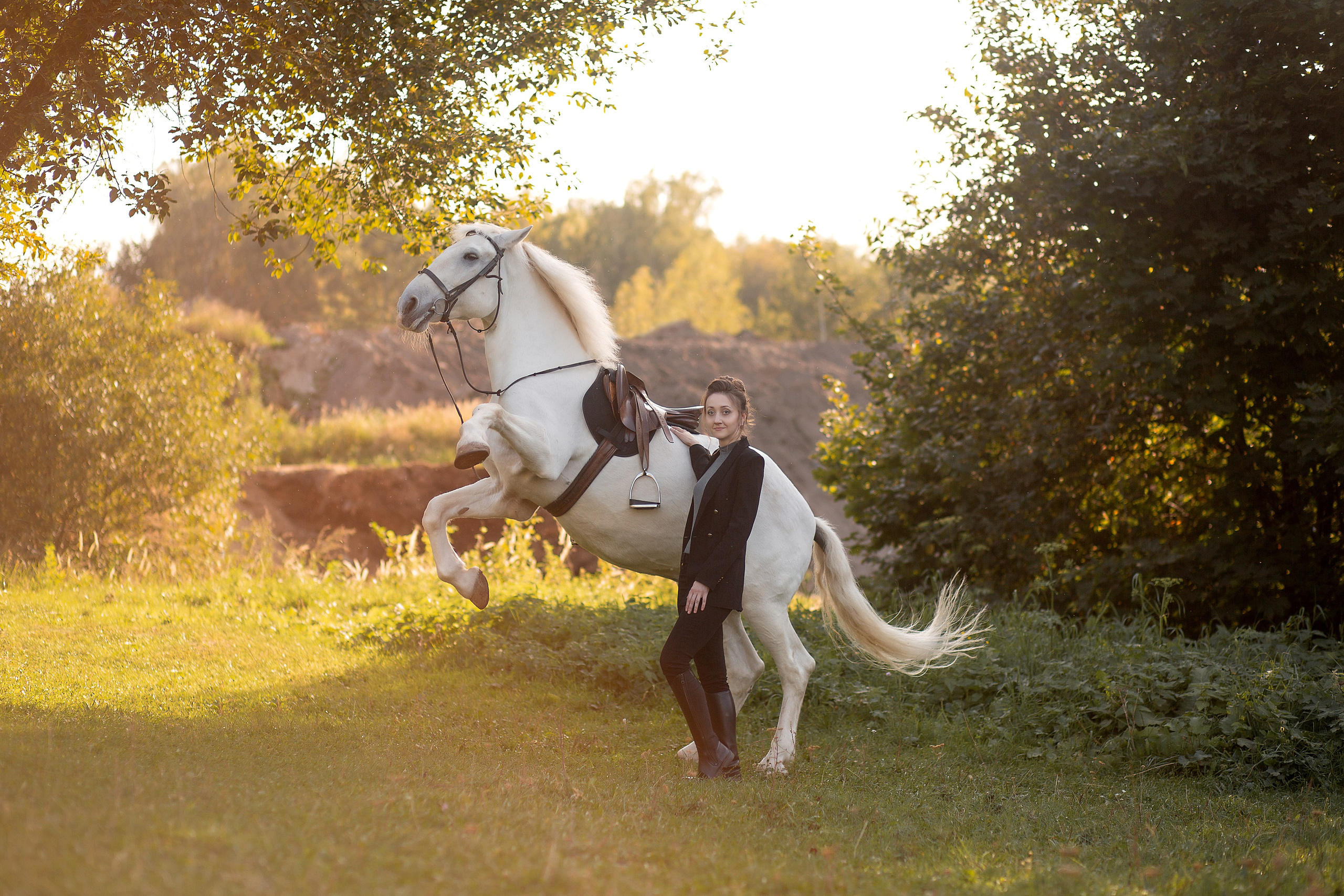 Ольга и Воробей. Фотосессия с лошадьми в Нижнем Новгороде