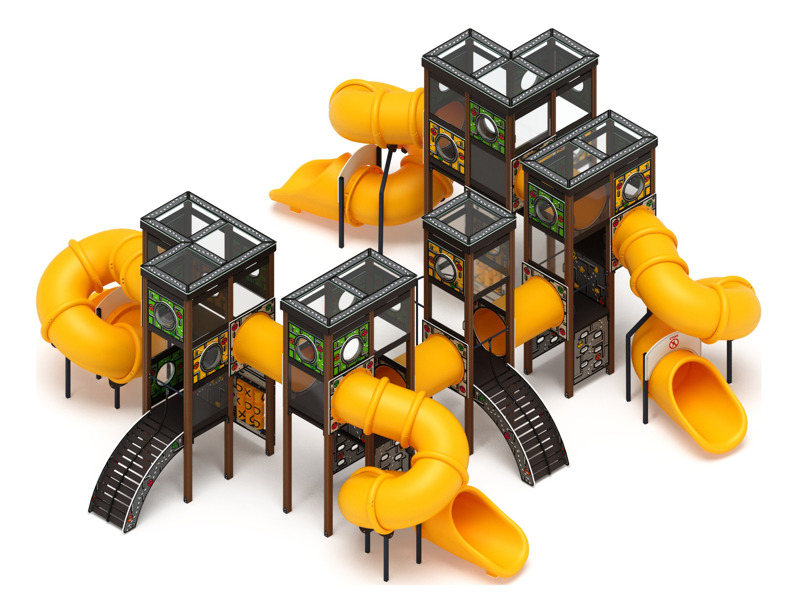 Куб (Зеленое эхо) горка Н 2000 - ДИК 2.23.01-02                                                                                                                                             Габариты (ШхДхВ): 11715х9965х4030                                                                                                                                                                  Зона безопасности, мм: 14715х14400                                                                                                                                                                  Скат горки: H=2000 (тоннельный винтовой скат)                                                                                                                               Возрастные ограничения от 5 до 12 лет