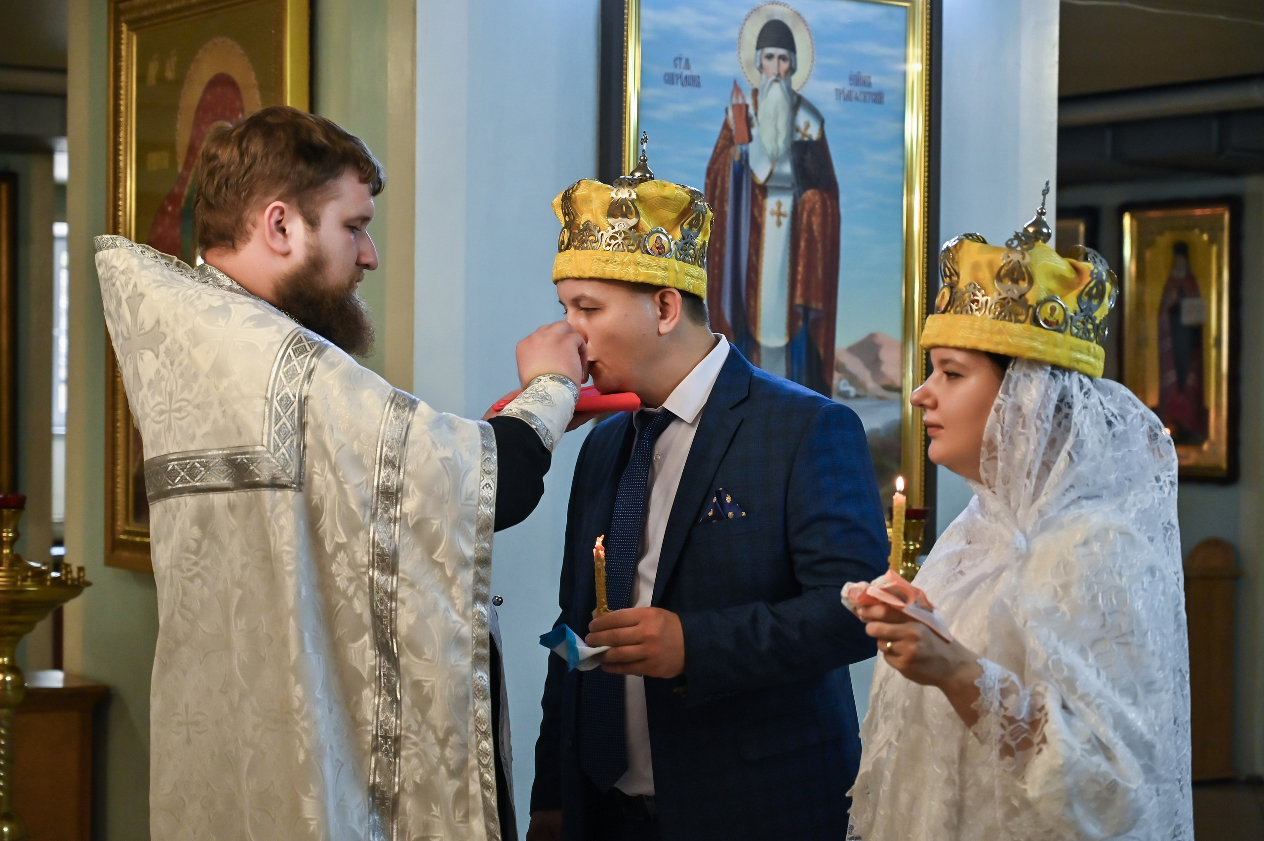 Венчание Андрей и Елена. Репортажный и свадебный фотограф в Липецке Иван Первойкин