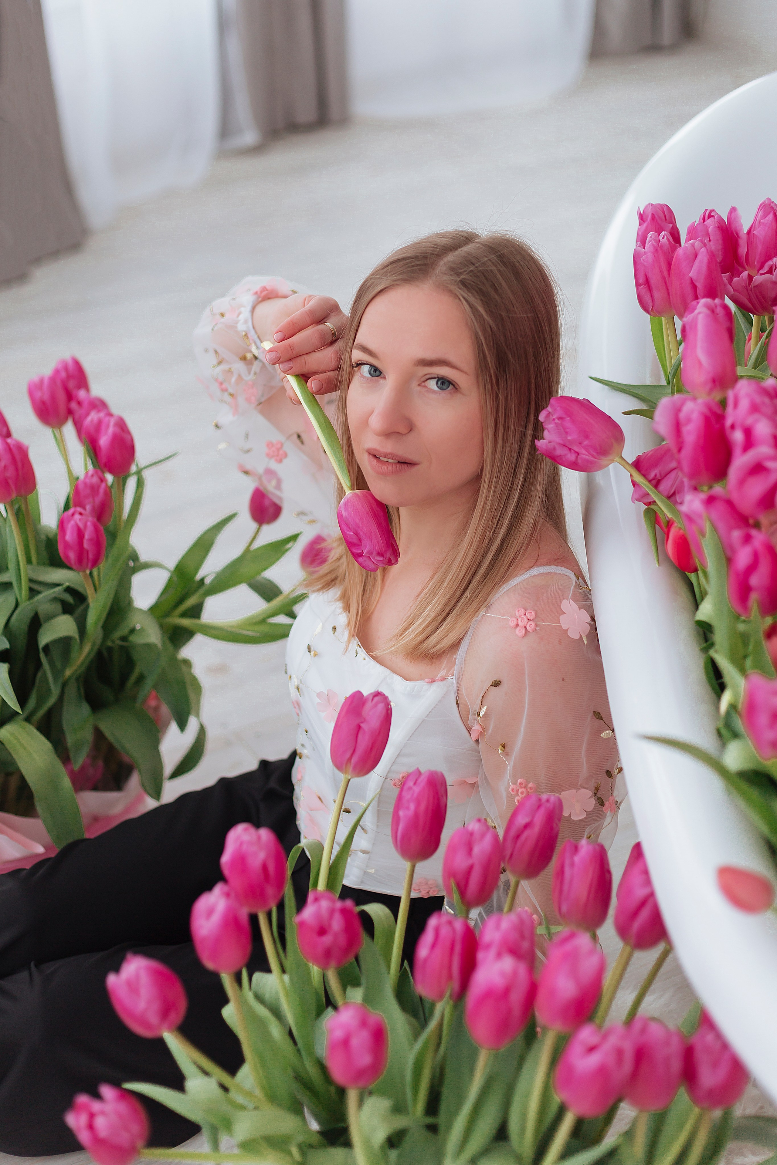 Ванная с тюльпанами. Фотограф Ольга Бобб Нижний Новгород