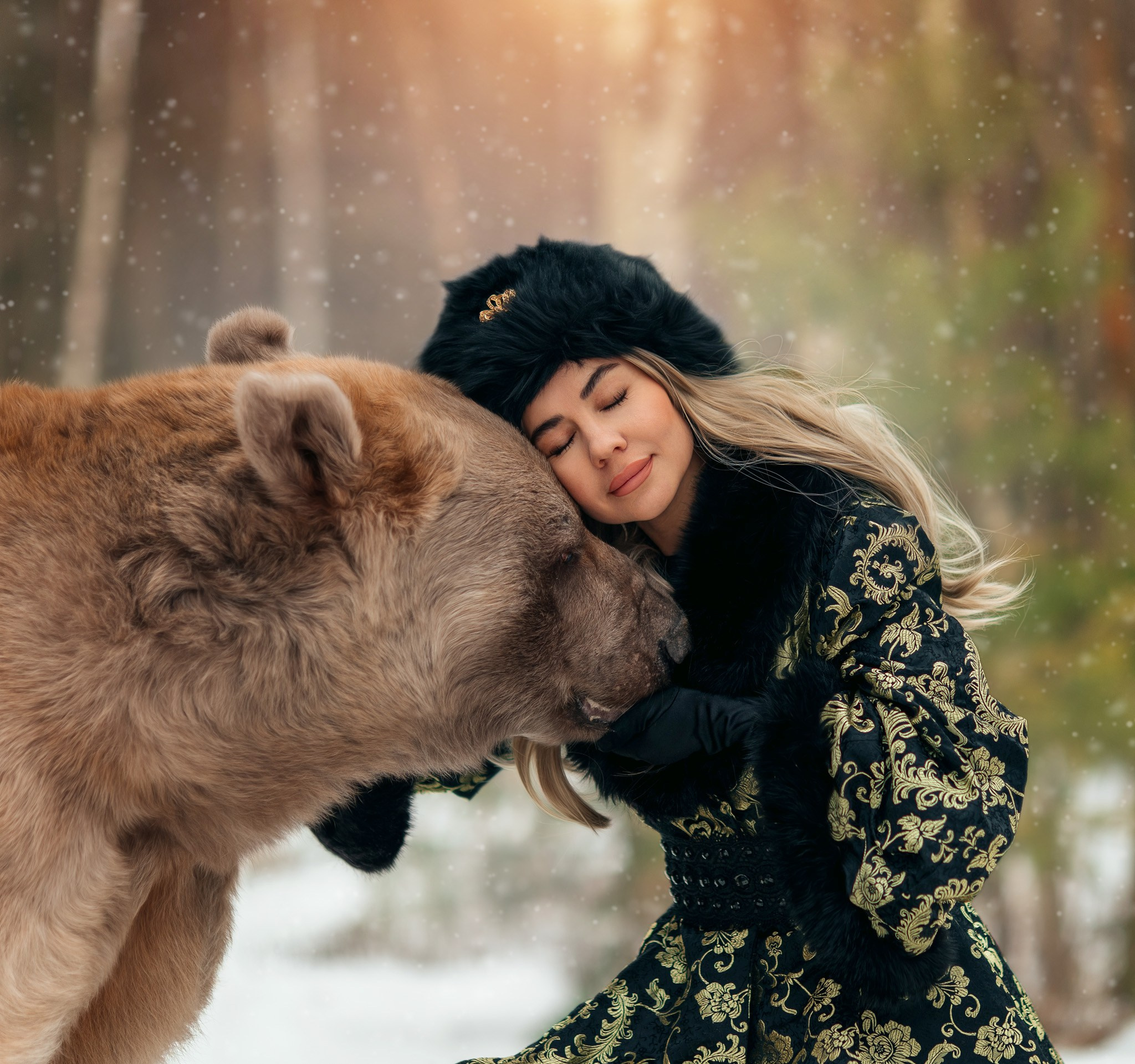 Девушки на природе. Детский и семейный фотограф с животными в Москве Гурьева Надежда