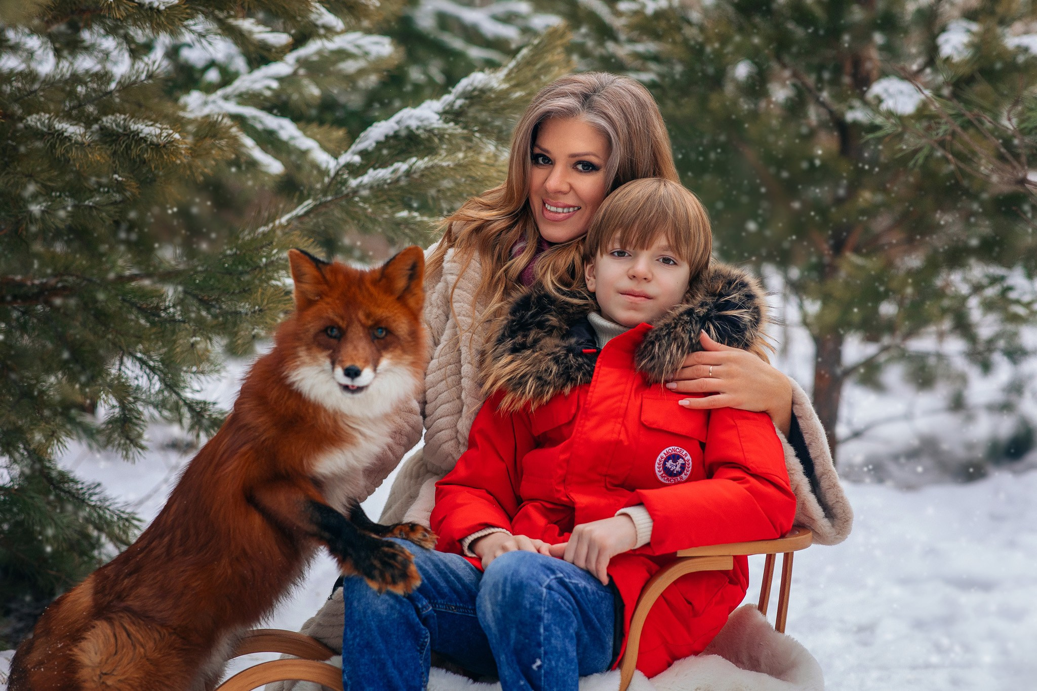 Семейные фотосессии на природе с животными. Детский и семейный фотограф с животными в Москве Гурьева Надежда