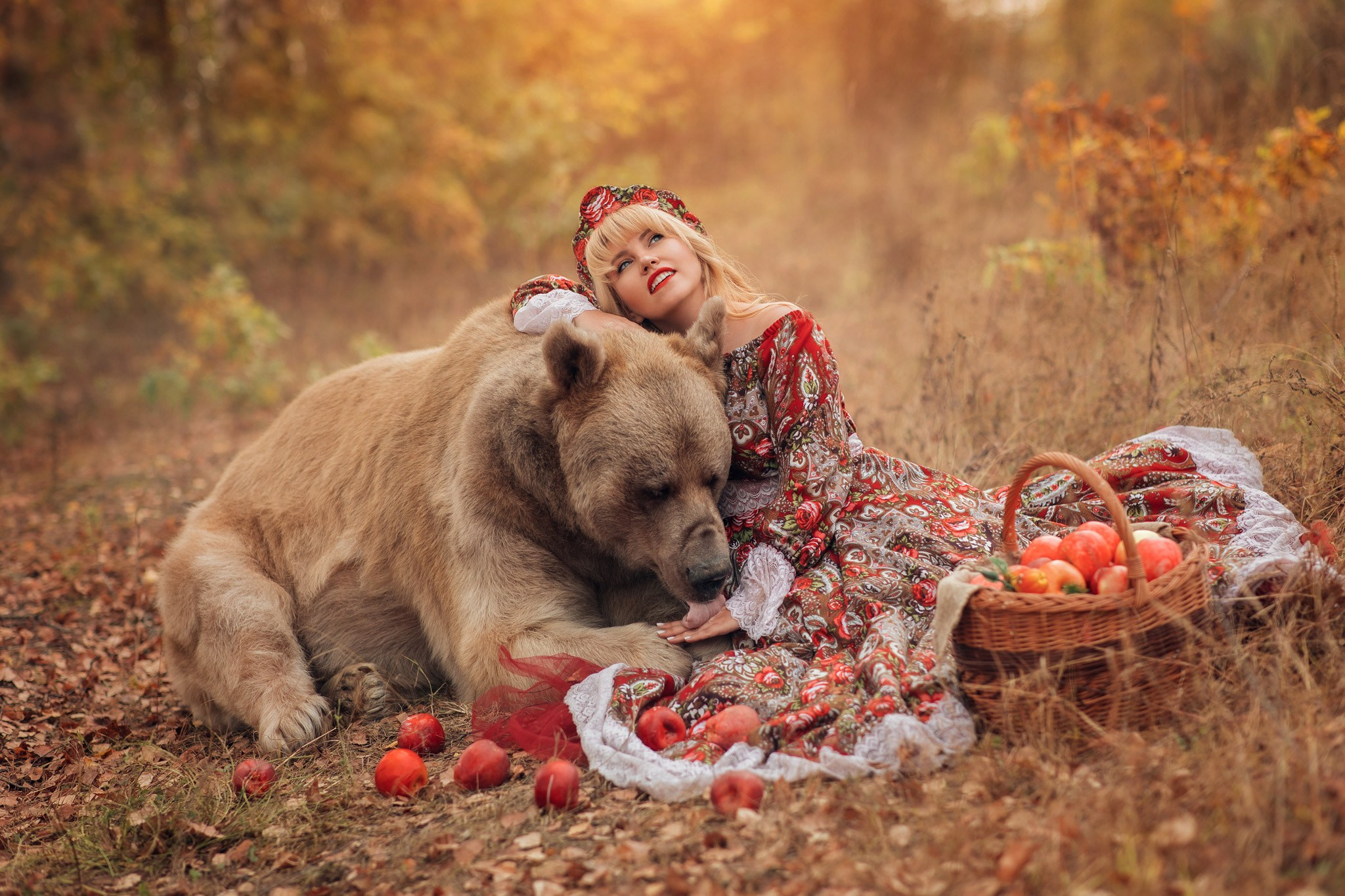 Девушки на природе. Детский и семейный фотограф с животными в Москве Гурьева Надежда
