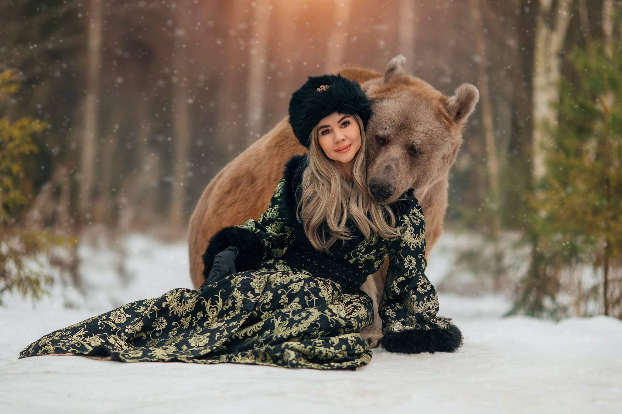 Девушки на природе. Детский и семейный фотограф с животными в Москве Гурьева Надежда
