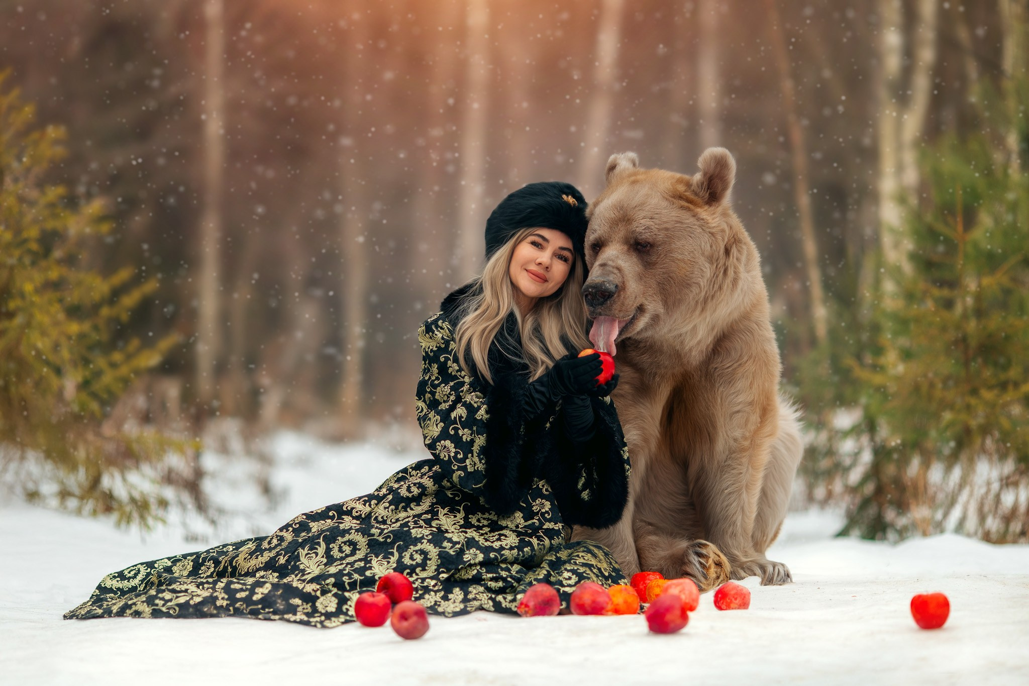 Девушки на природе. Детский и семейный фотограф с животными в Москве Гурьева Надежда